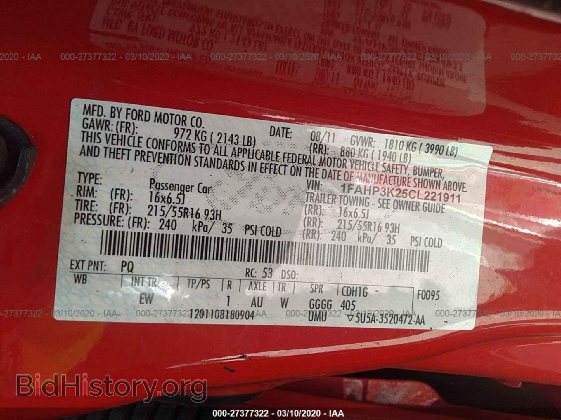 2012 FORD FOCUS - VIN: 1FAHP3K25CL221911 - Photo 9