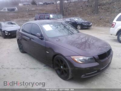 2008 BMW 335 I, бордовый — VIN WBAVB73568KY62717, IAAI