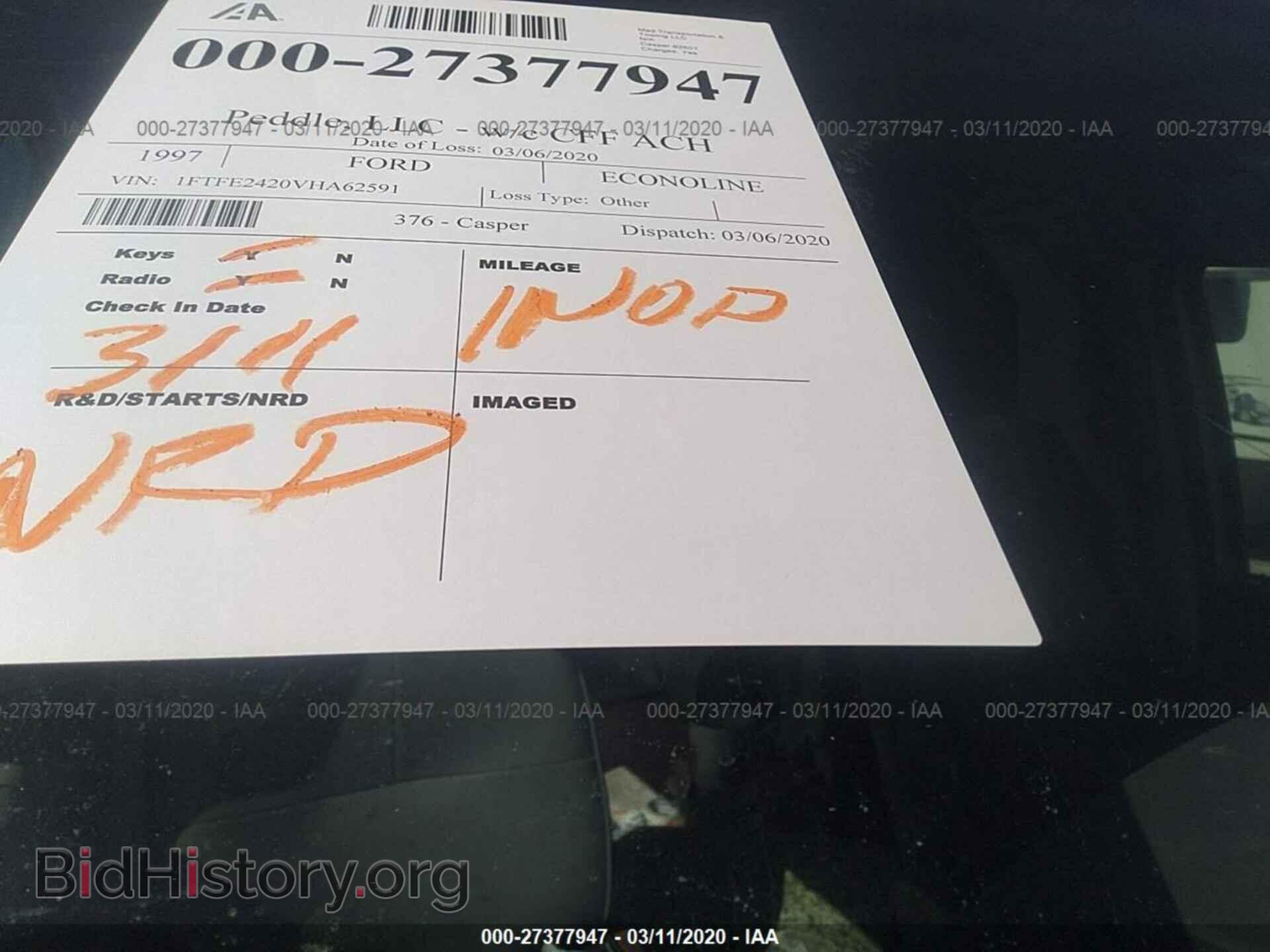 1997 FORD ECONOLINE - VIN: 1FTFE2420VHA62591 - Photo 7