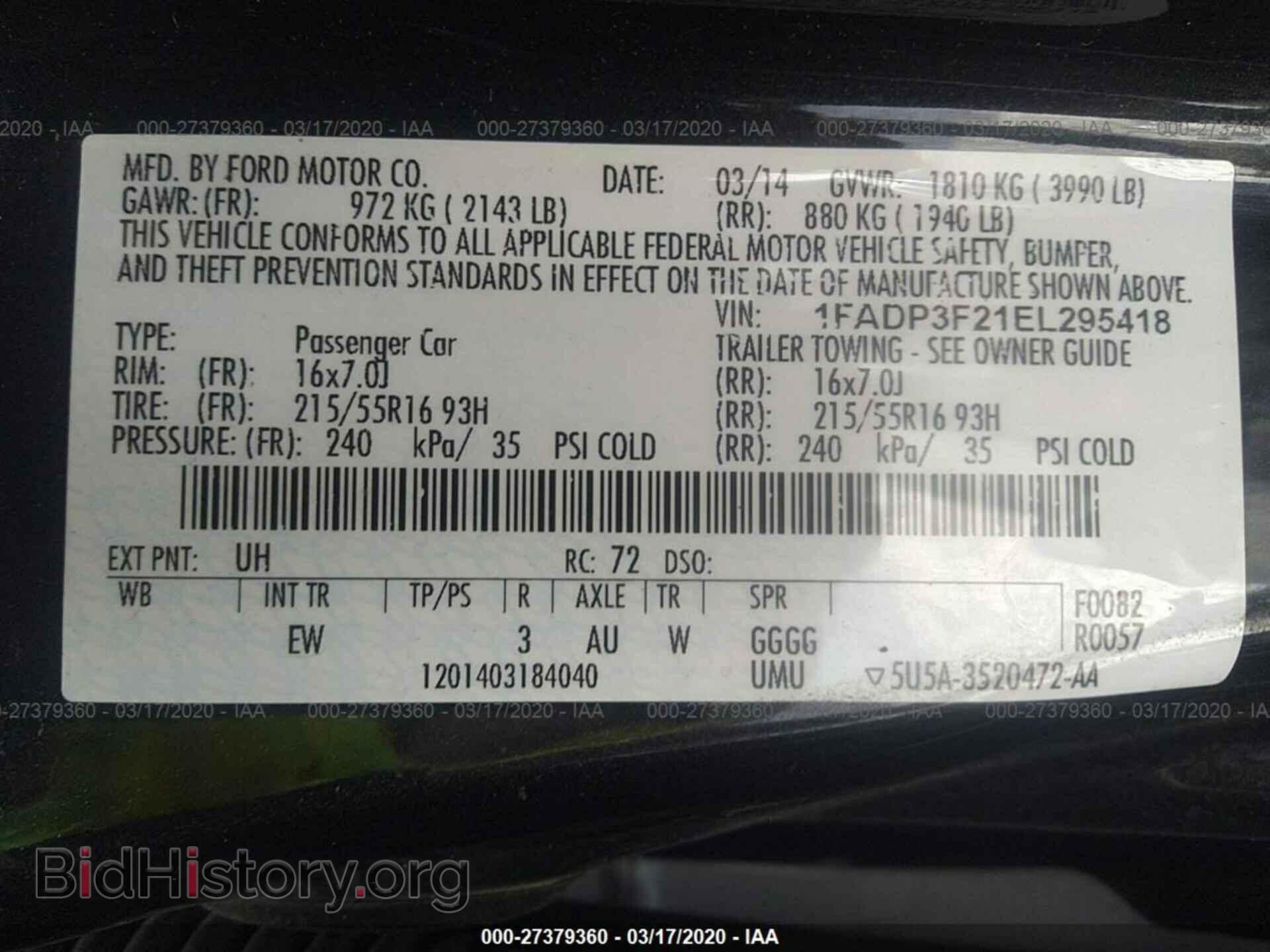 2014 FORD FOCUS - VIN: 1FADP3F21EL295418 - Photo 9