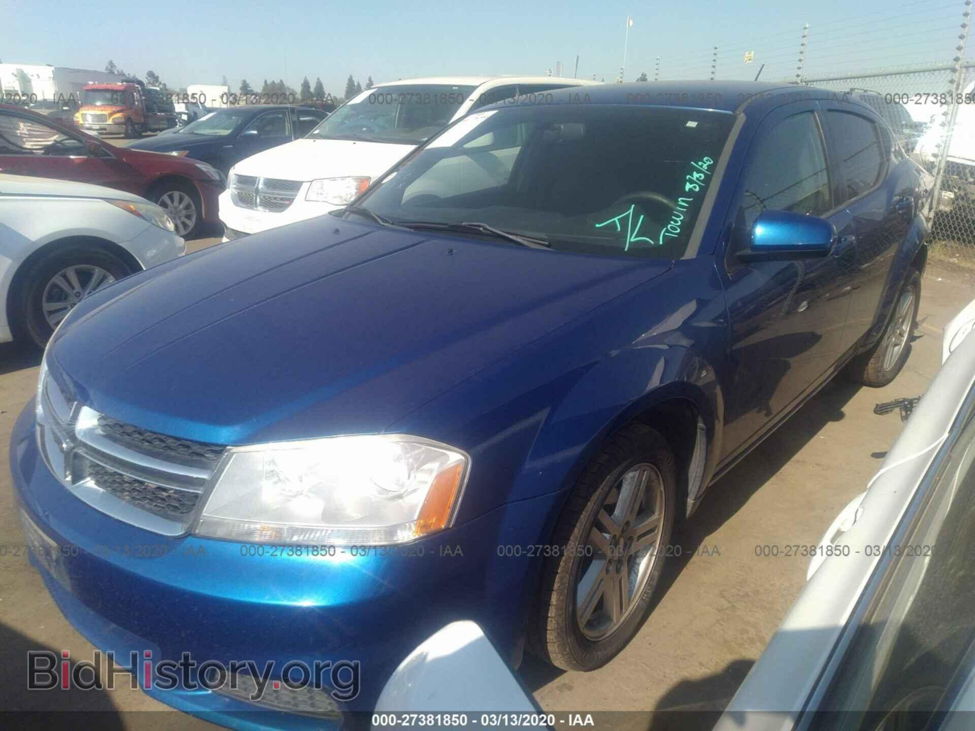 2012 DODGE AVENGER - VIN: 1C3CDZCB4CN148554 - Фото 2