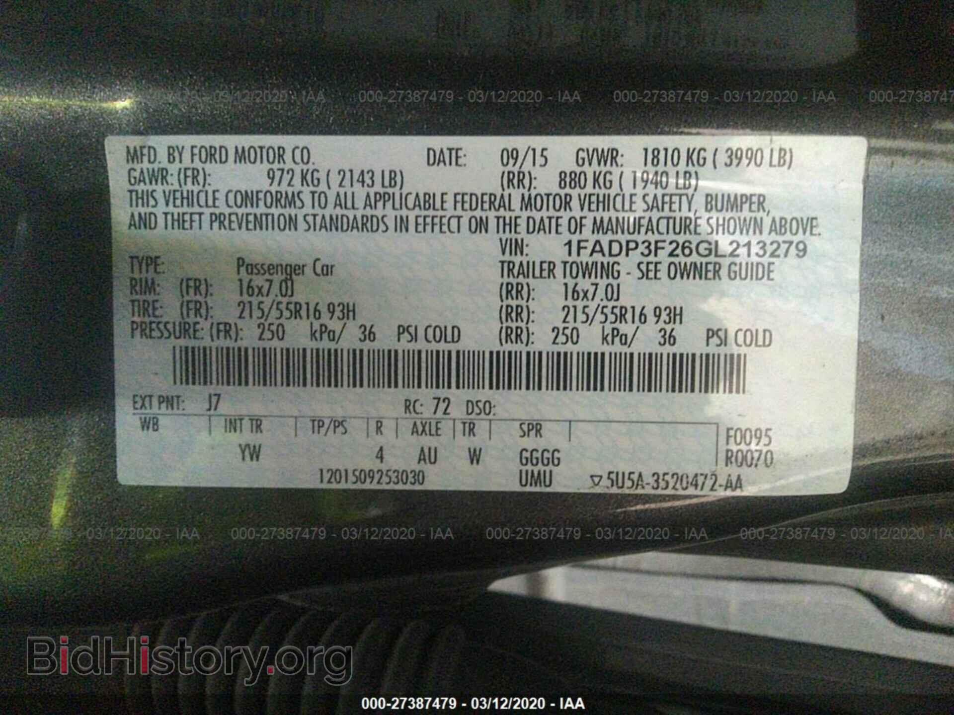 2016 FORD FOCUS - VIN: 1FADP3F26GL213279 - Фото 9