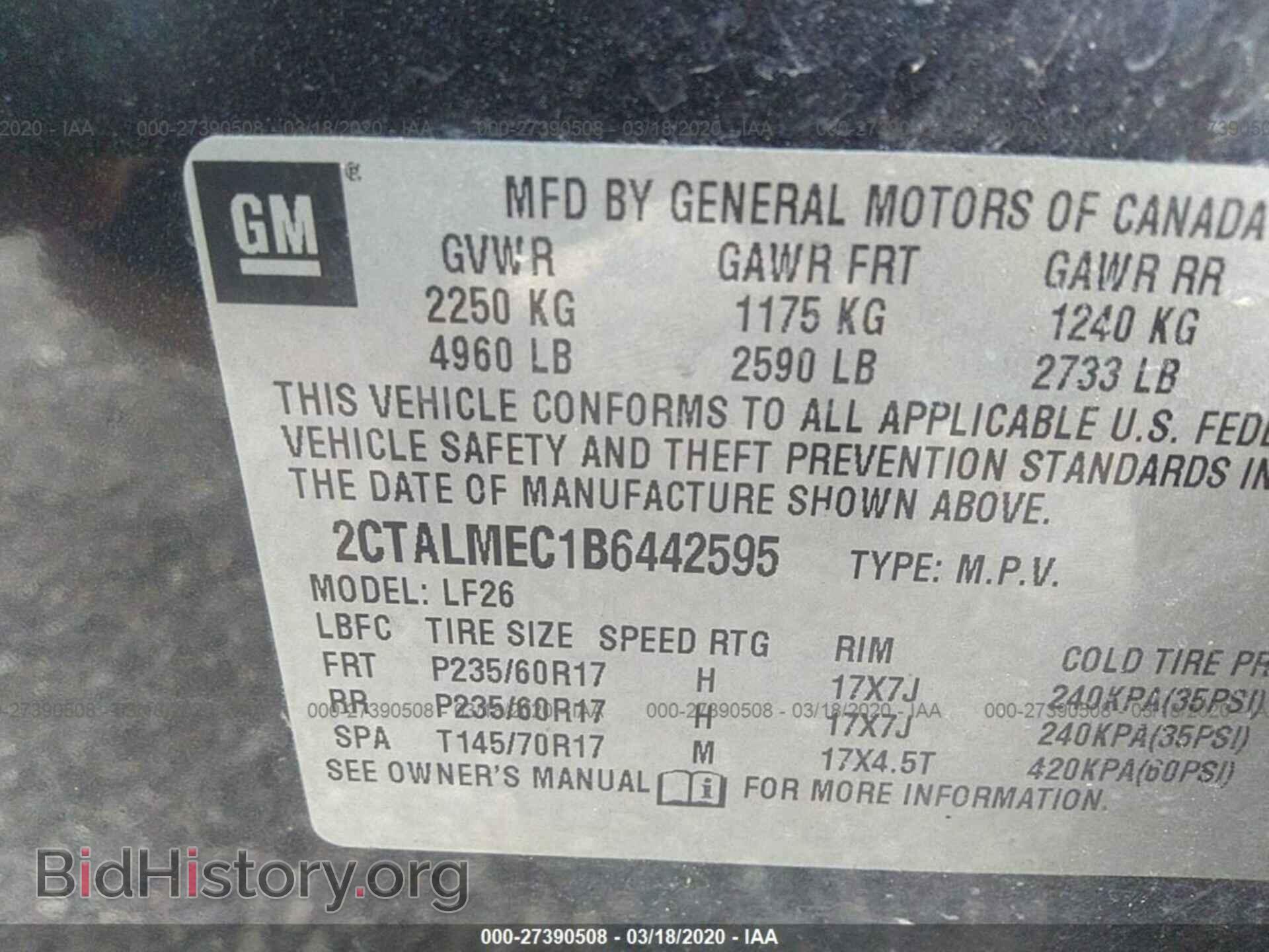 2011 GMC TERRAIN - VIN: 2CTALMEC1B6442595 - Photo 9