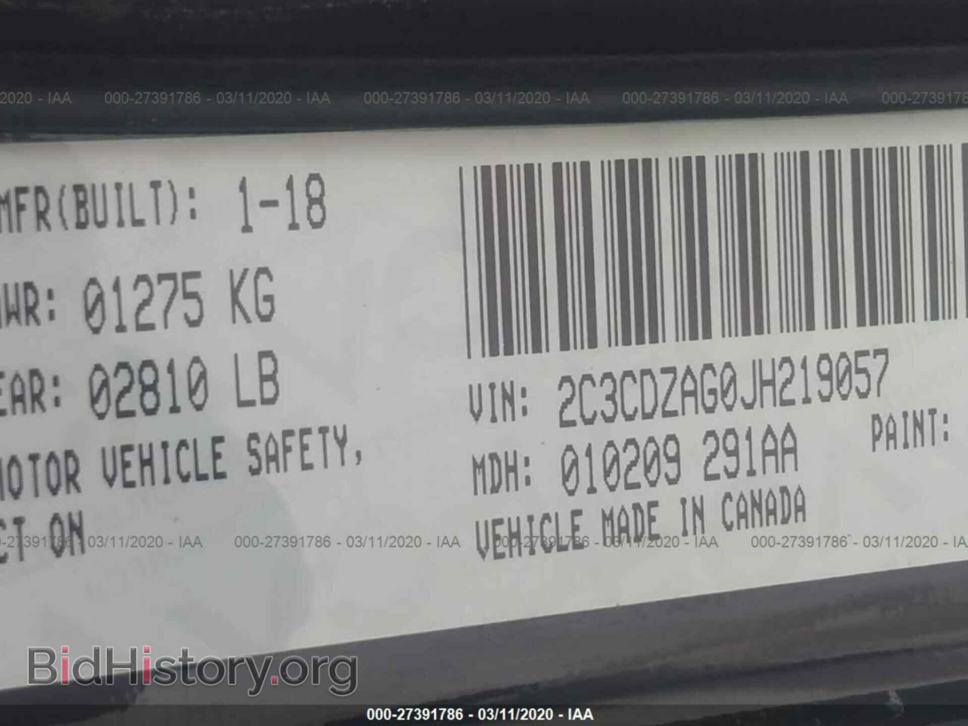 2018 DODGE CHALLENGER - VIN: 2C3CDZAG0JH219057 - Фото 9