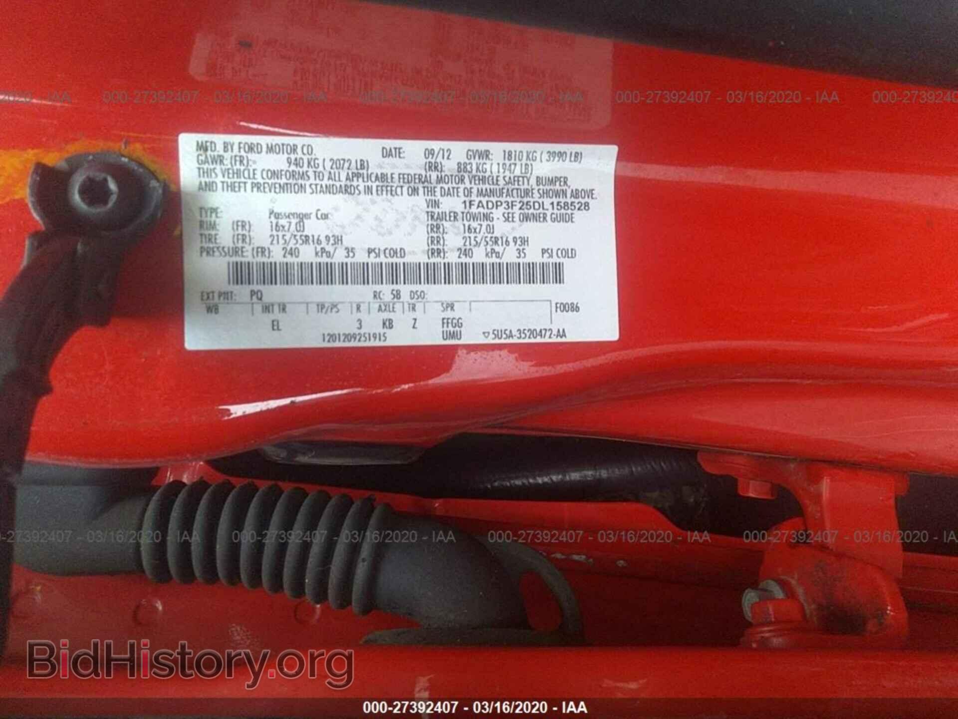 2013 FORD FOCUS - VIN: 1FADP3F25DL158528 - Фото 9