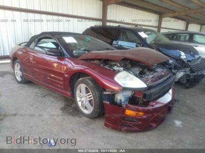 2004 Mitsubishi ECLIPSE Spyder GT, бордовый — VIN 4A3AE55H84E094877, IAAI