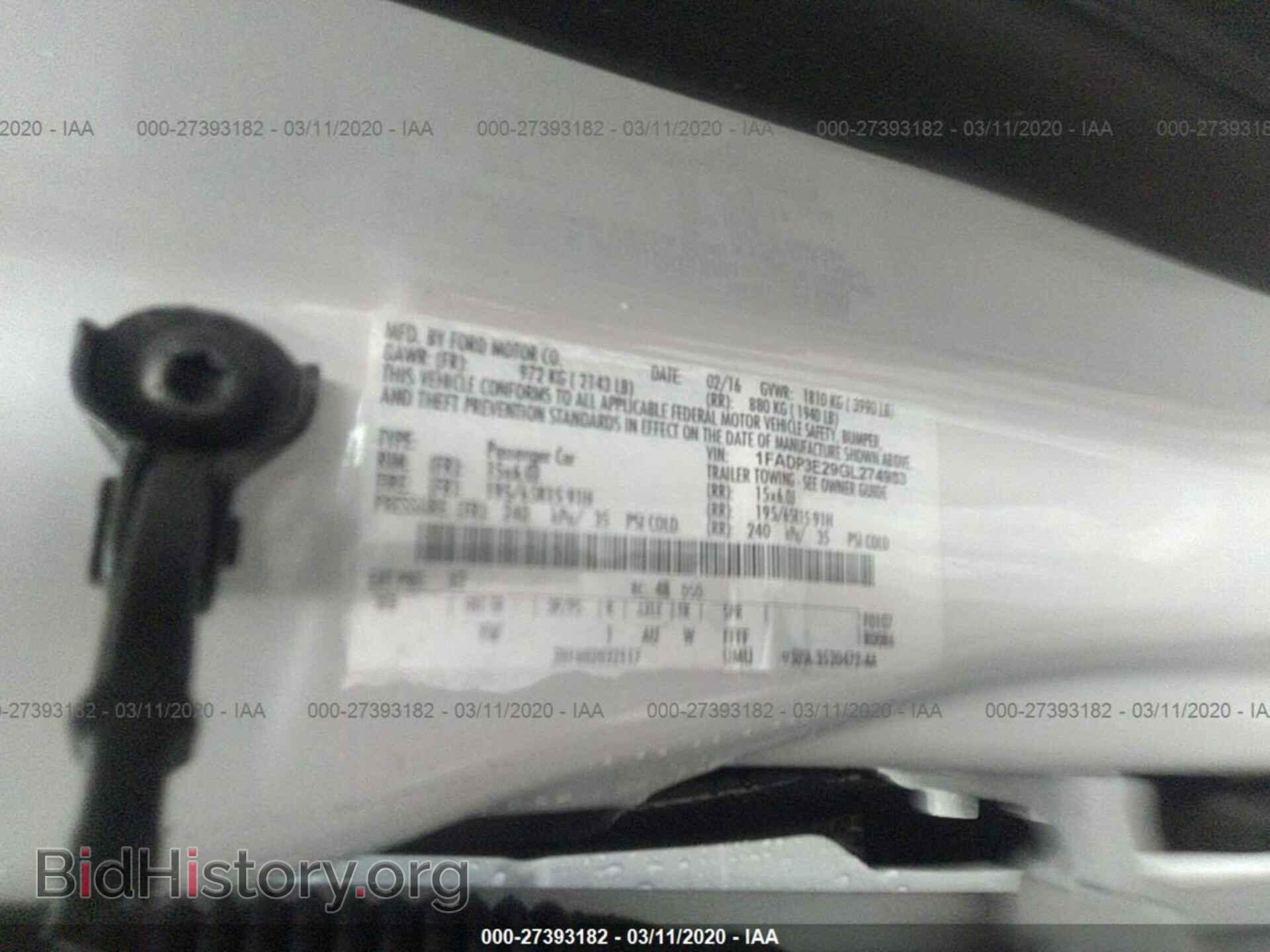 2016 FORD FOCUS - VIN: 1FADP3E29GL274983 - Фото 9