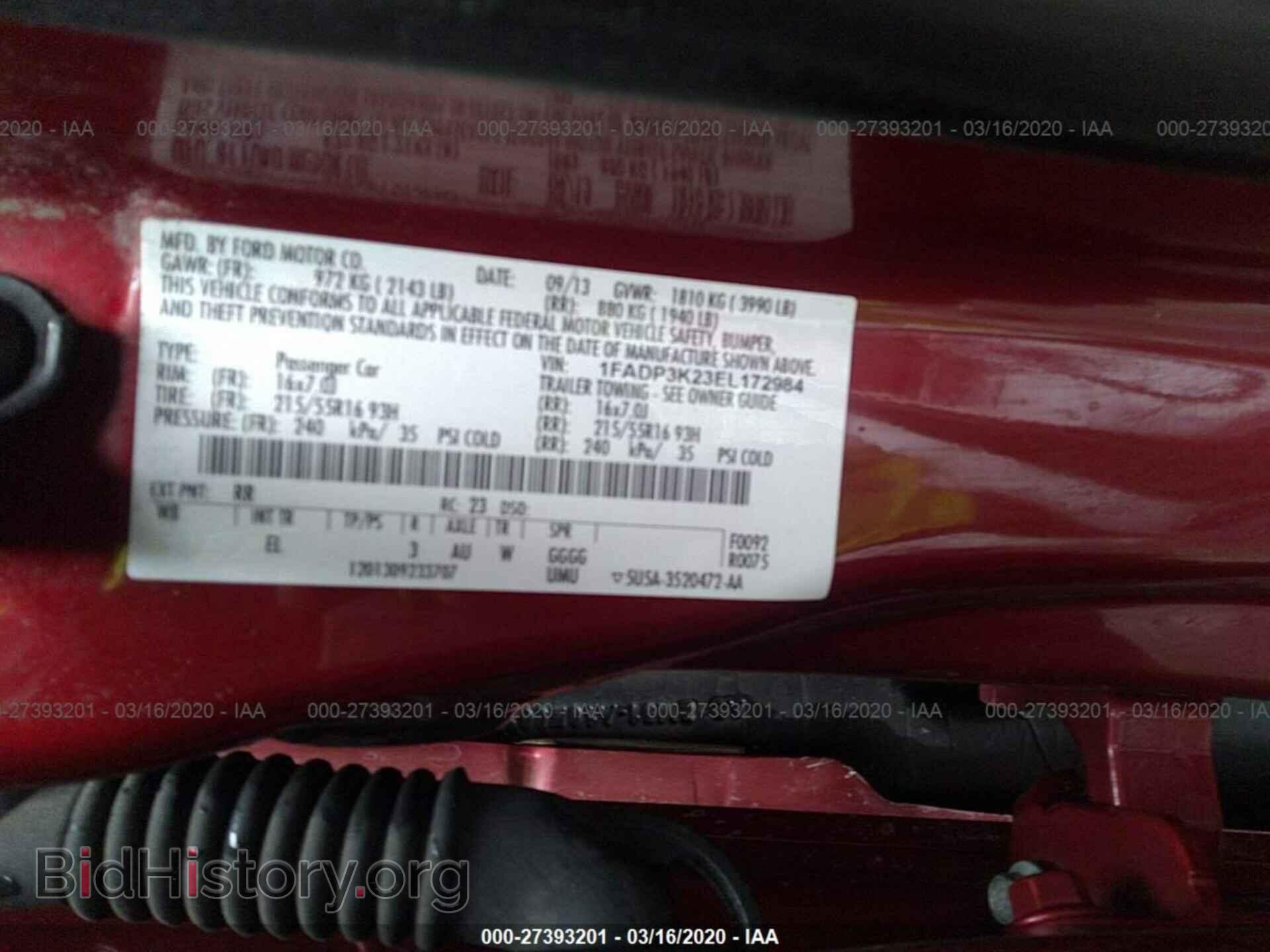2014 FORD FOCUS - VIN: 1FADP3K23EL172984 - Photo 9