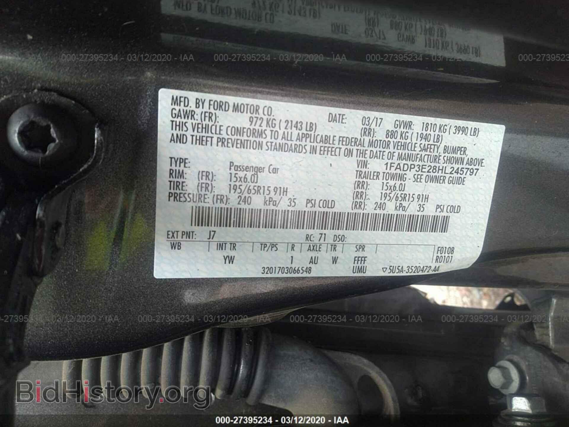 2017 FORD FOCUS - VIN: 1FADP3E28HL245797 - Фото 9