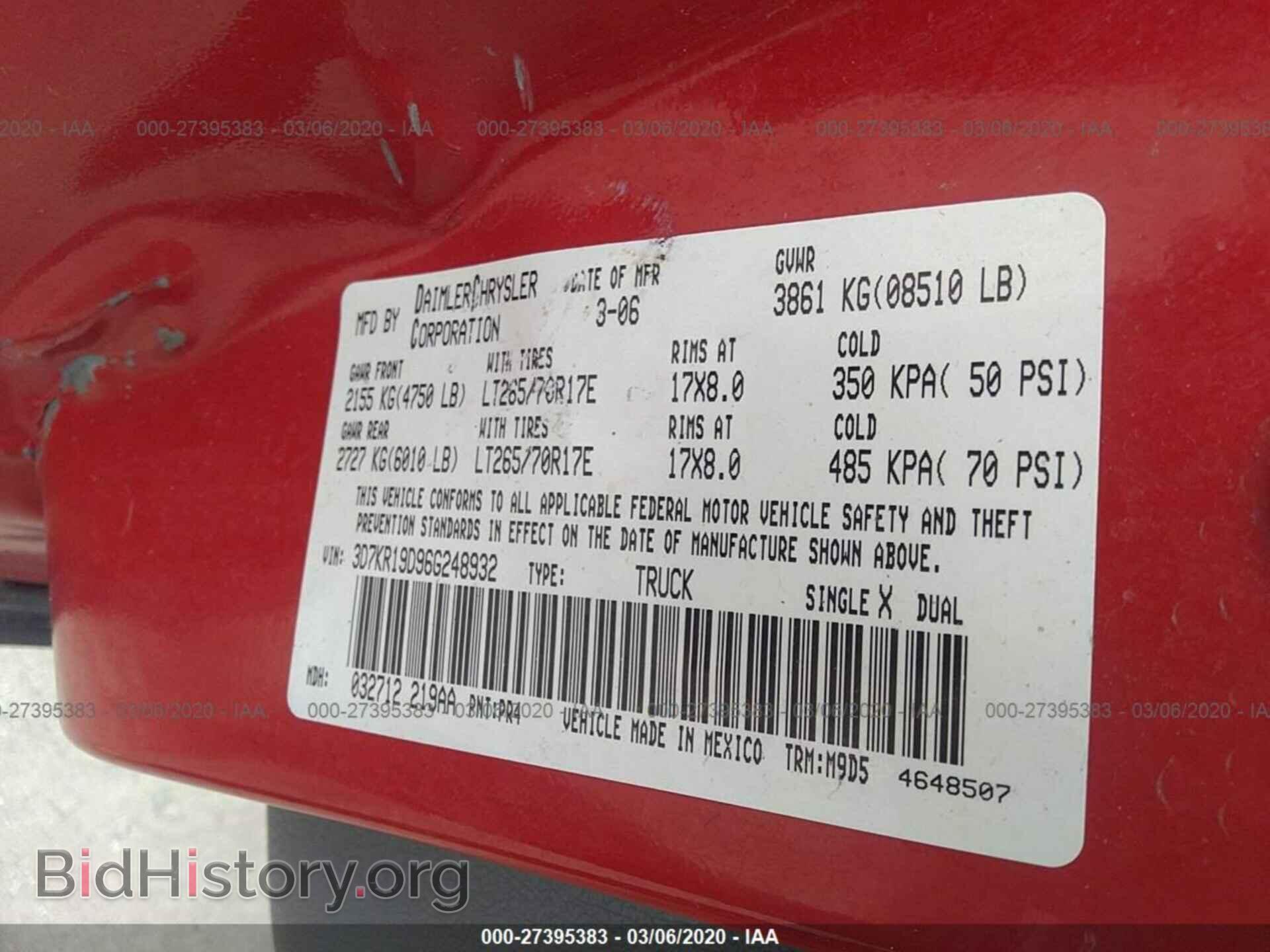 2006 DODGE RAM 1500 - VIN: 3D7KR19D96G248932 - Photo 9
