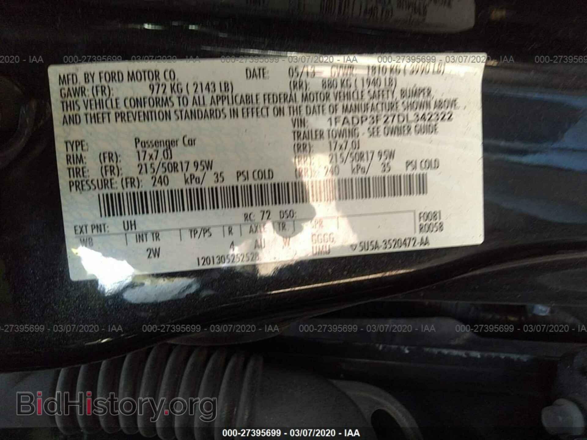 2013 FORD FOCUS - VIN: 1FADP3F27DL342322 - Photo 9