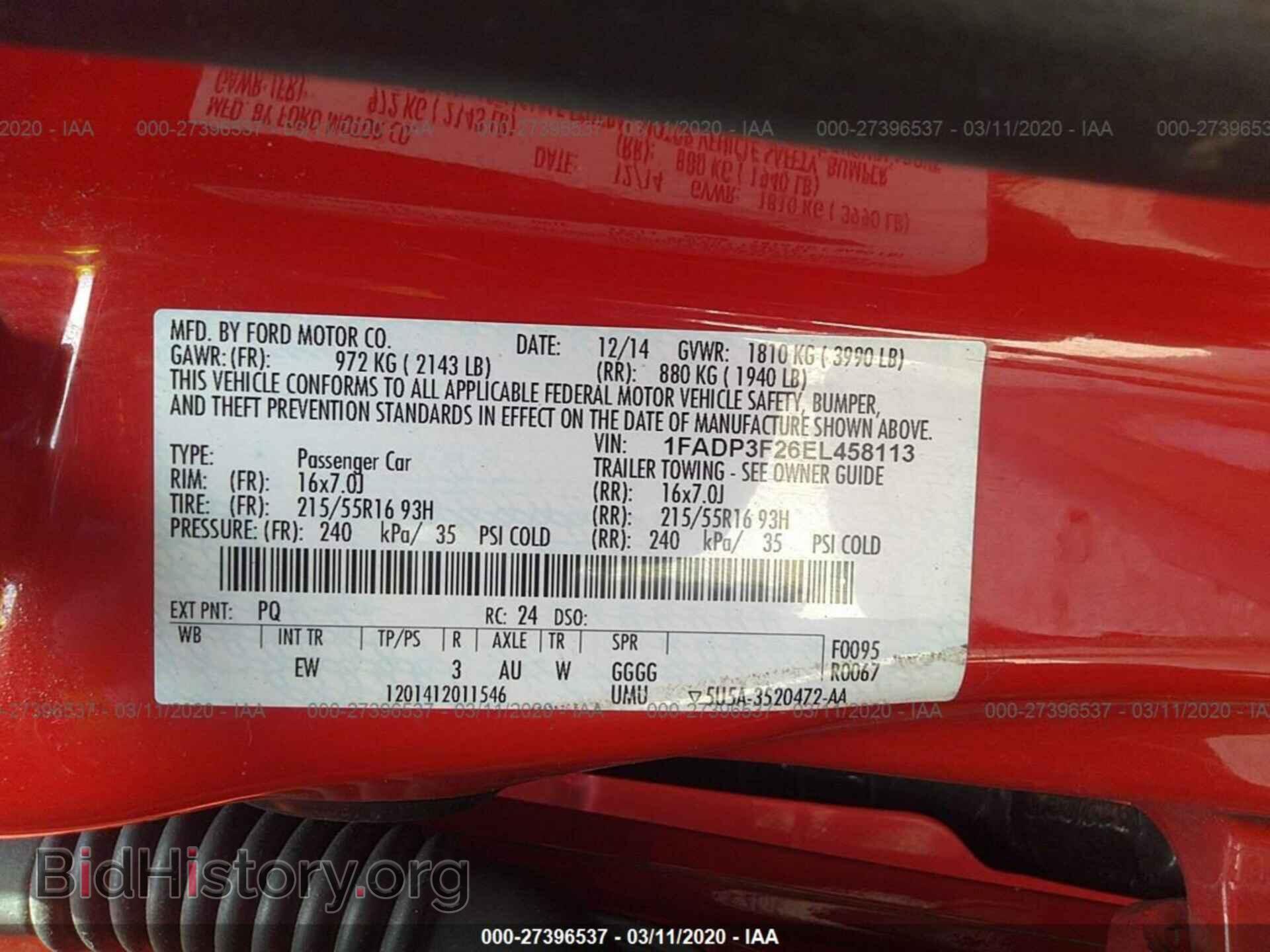 2014 FORD FOCUS - VIN: 1FADP3F26EL458113 - Photo 9