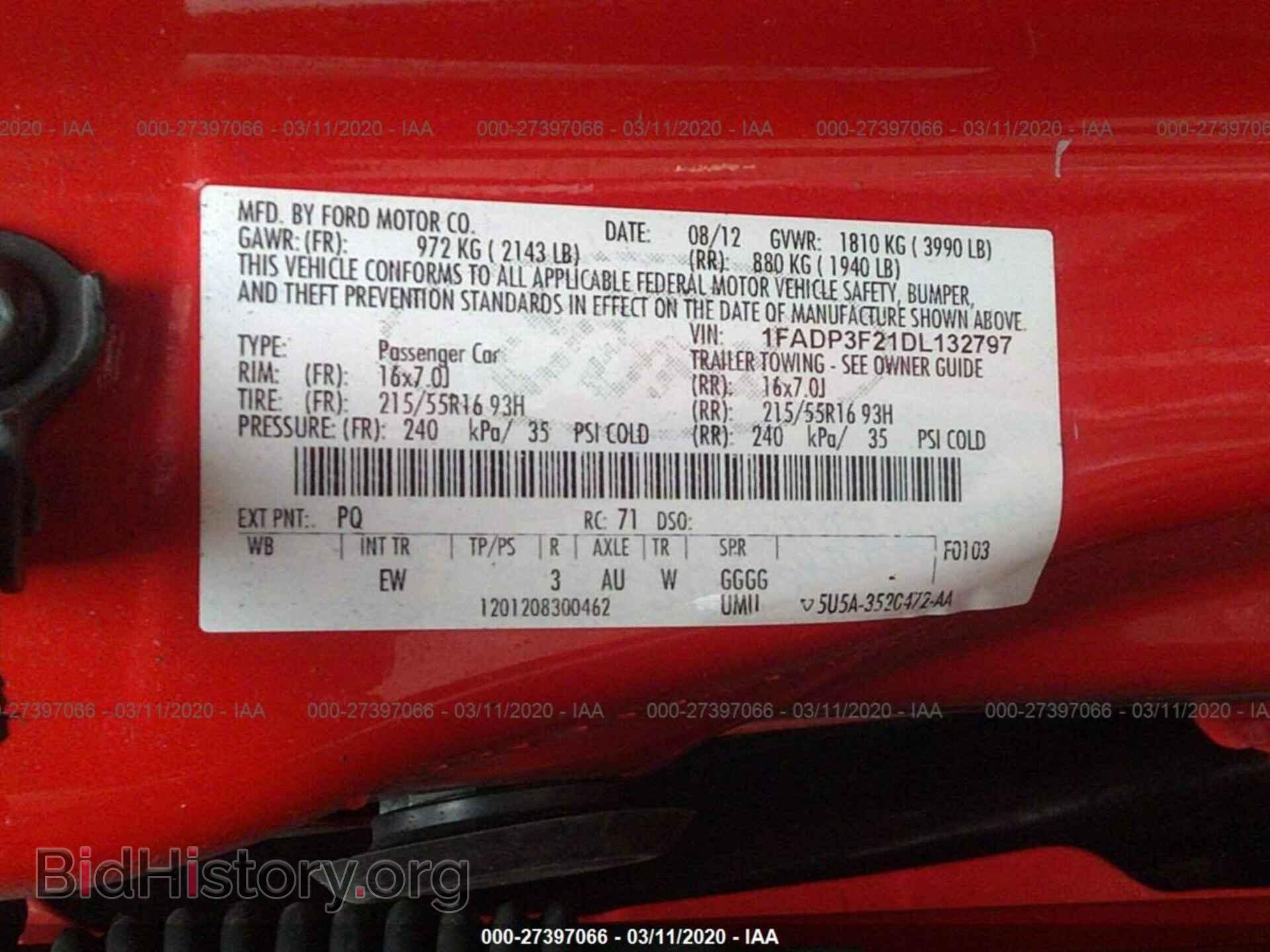 2013 FORD FOCUS - VIN: 1FADP3F21DL132797 - Photo 9