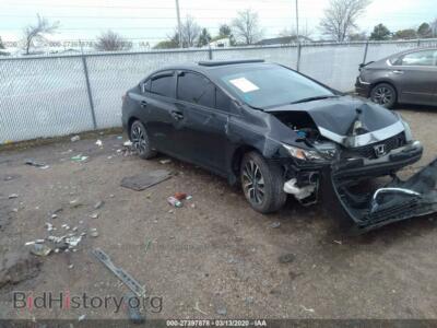 2013 Honda CIVIC EX, черный — VIN 2HGFB2F8XDH516043, IAAI