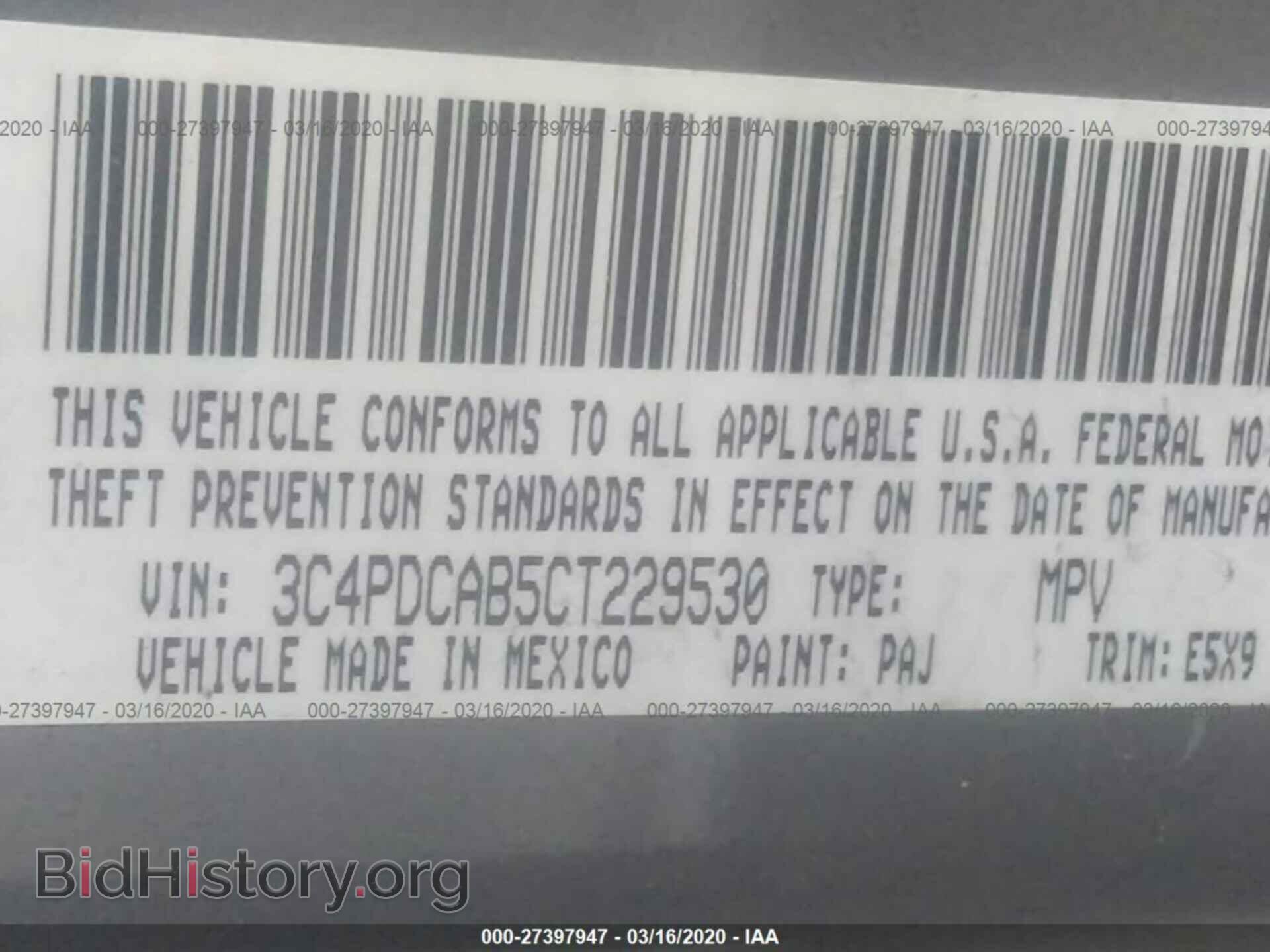 2012 DODGE JOURNEY - VIN: 3C4PDCAB5CT229530 - Photo 9