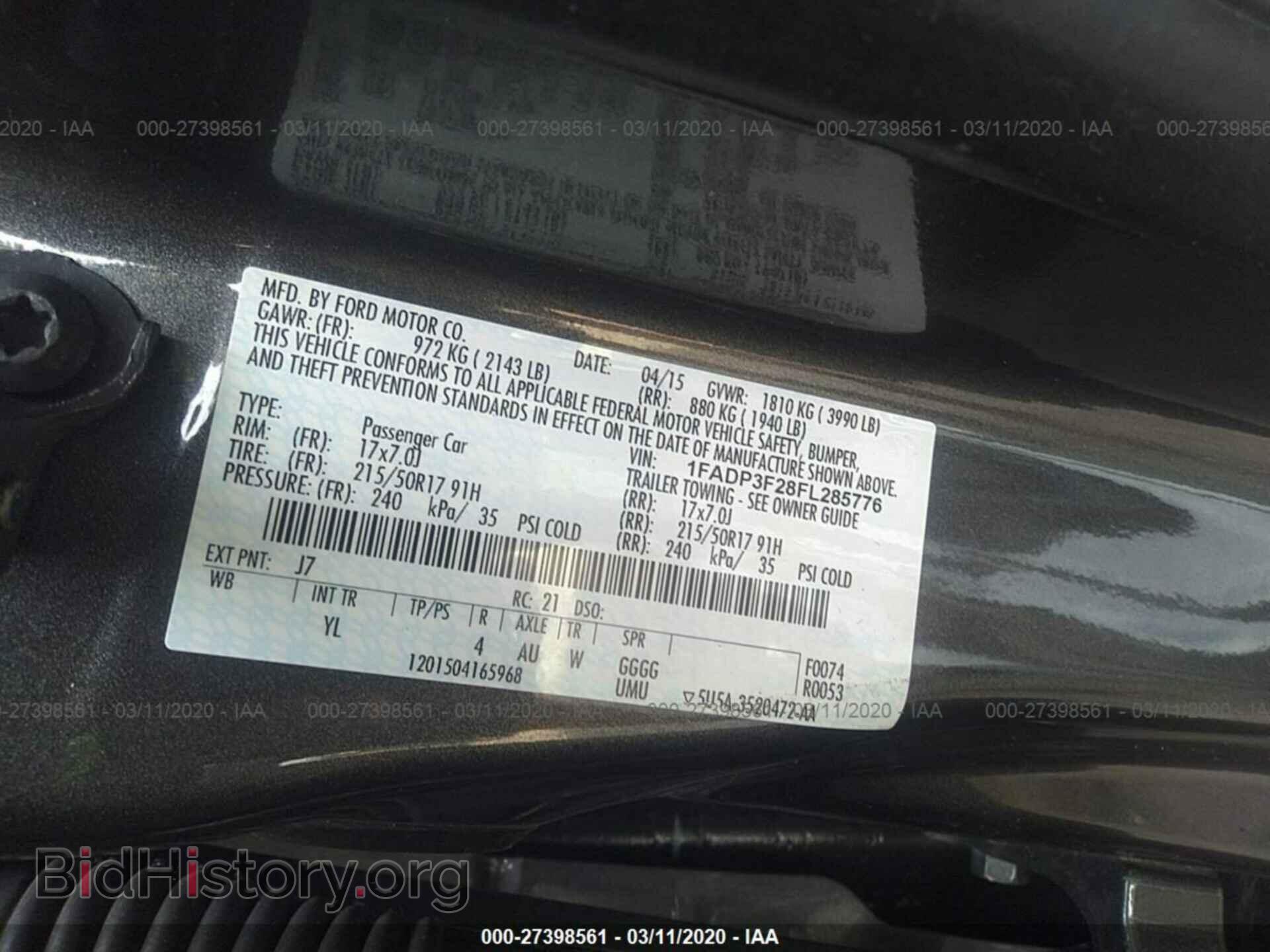 2015 FORD FOCUS - VIN: 1FADP3F28FL285776 - Photo 9
