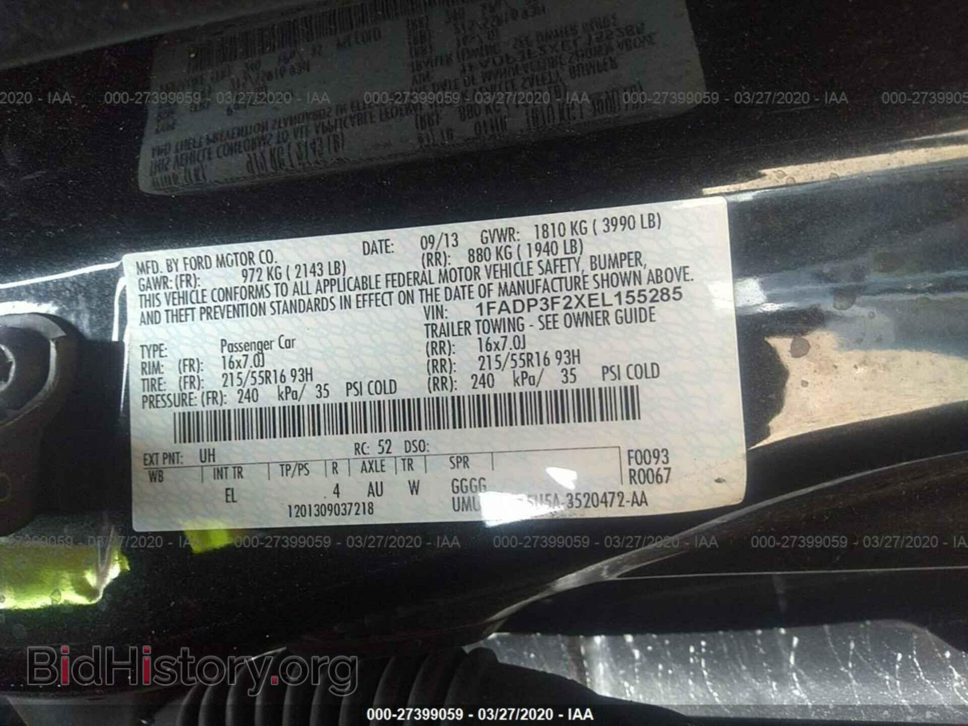 2014 FORD FOCUS - VIN: 1FADP3F2XEL155285 - Photo 9