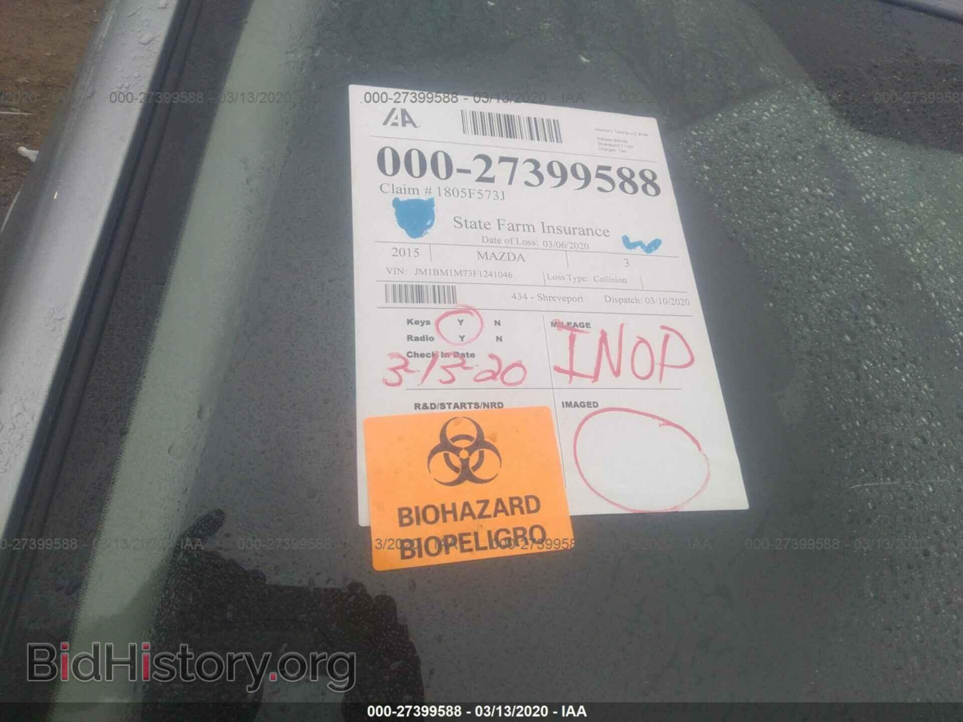2015 MAZDA 3 - VIN: JM1BM1M73F1241046 - Фото 8