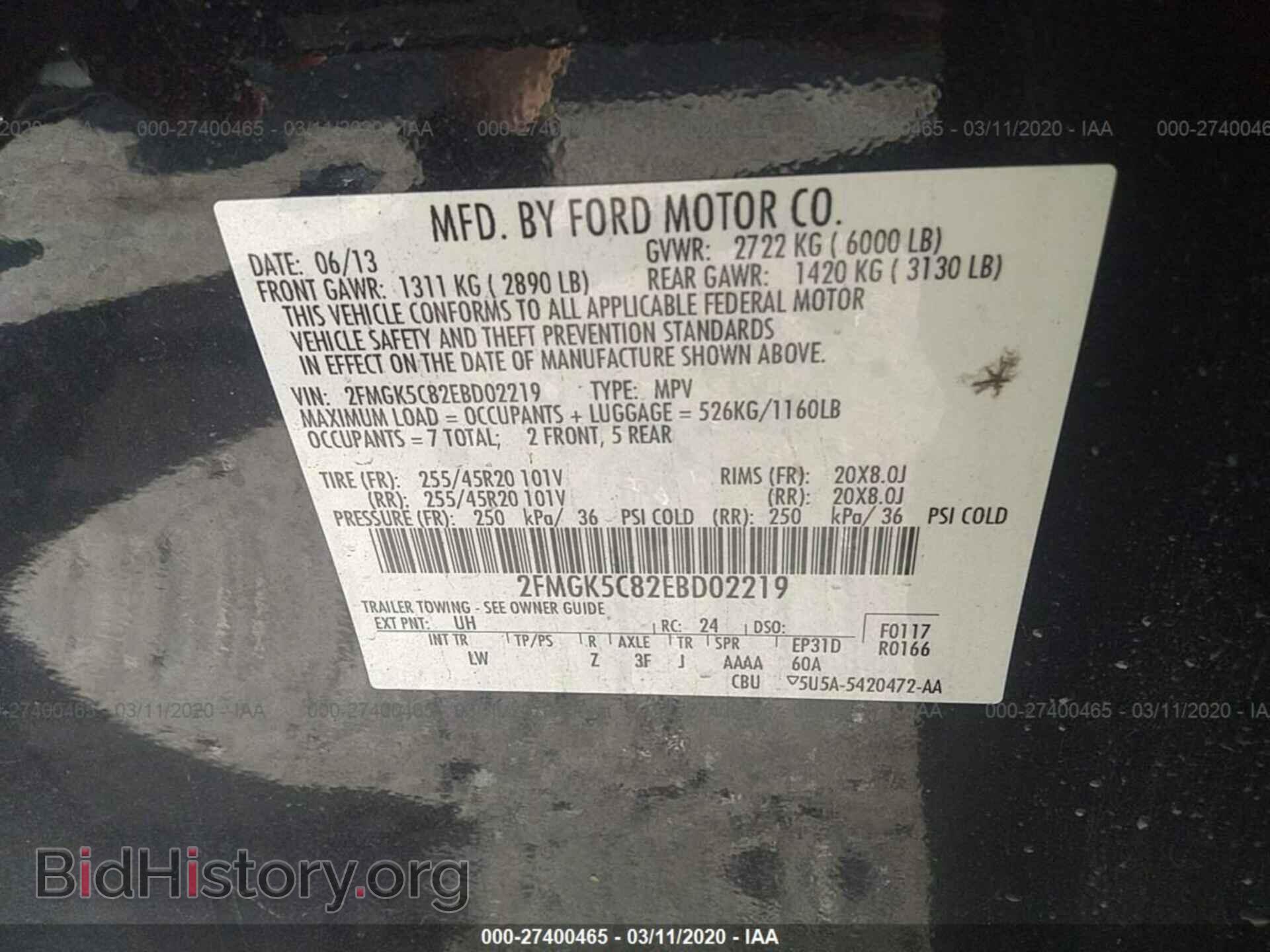 2014 FORD FLEX - VIN: 2FMGK5C82EBD02219 - Photo 9