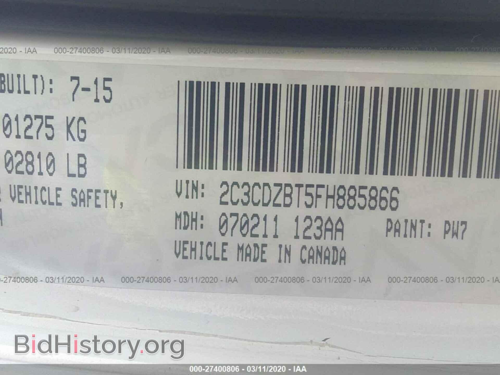 2015 DODGE CHALLENGER - VIN: 2C3CDZBT5FH885866 - Фото 9