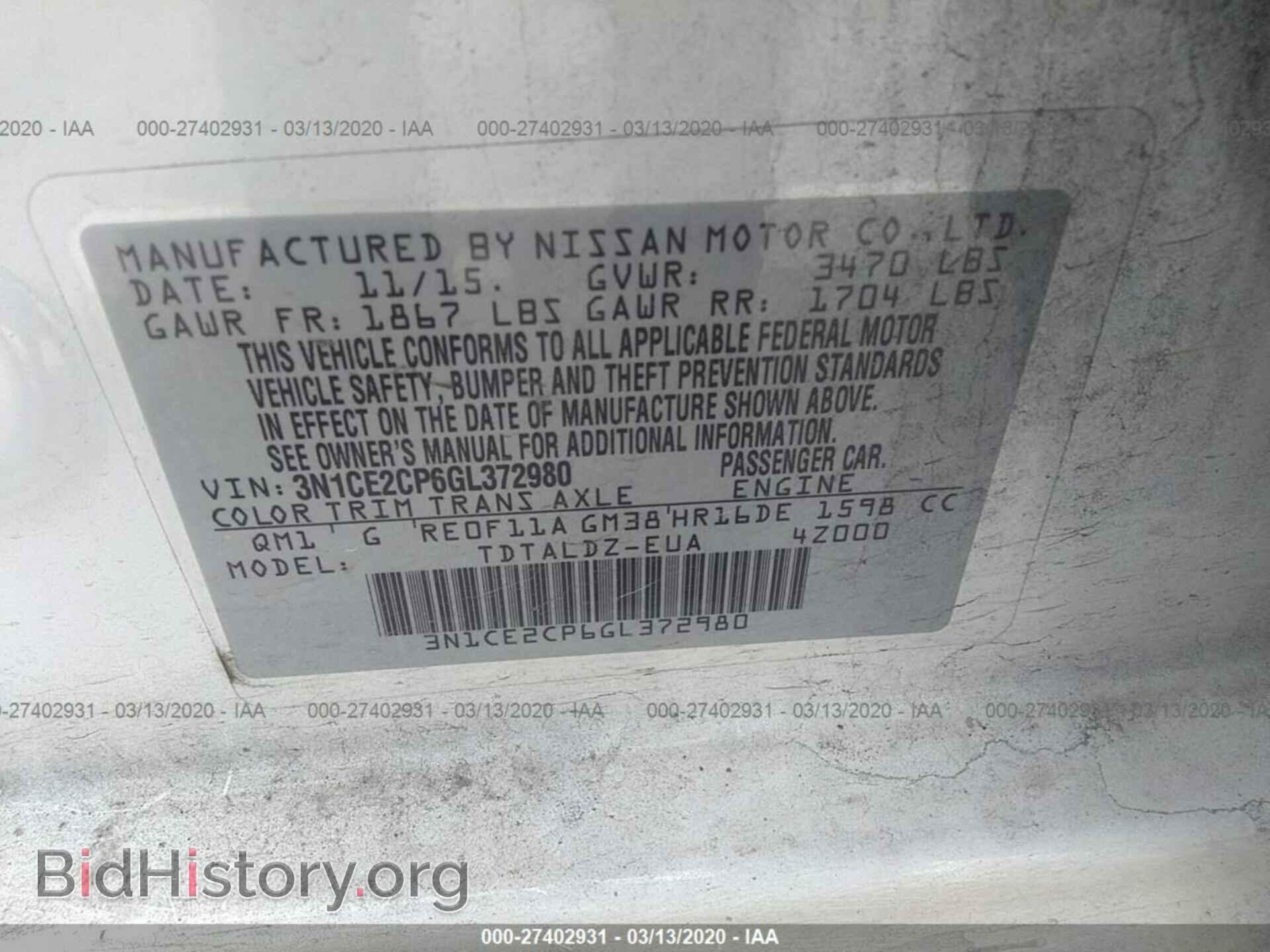 2016 NISSAN VERSA NOTE - VIN: 3N1CE2CP6GL372980 - Photo 9