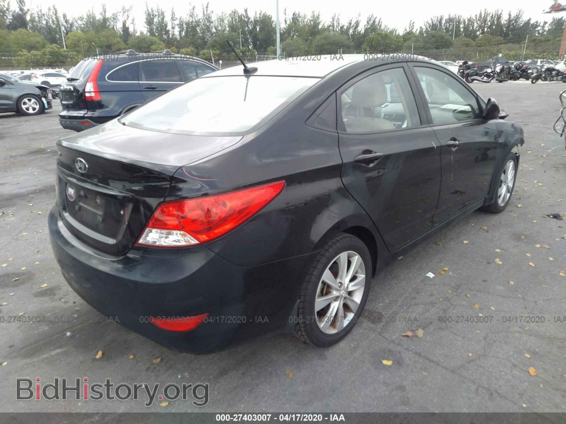 2013 HYUNDAI ACCENT - VIN: KMHCU4AE0DU380714 - Фото 4