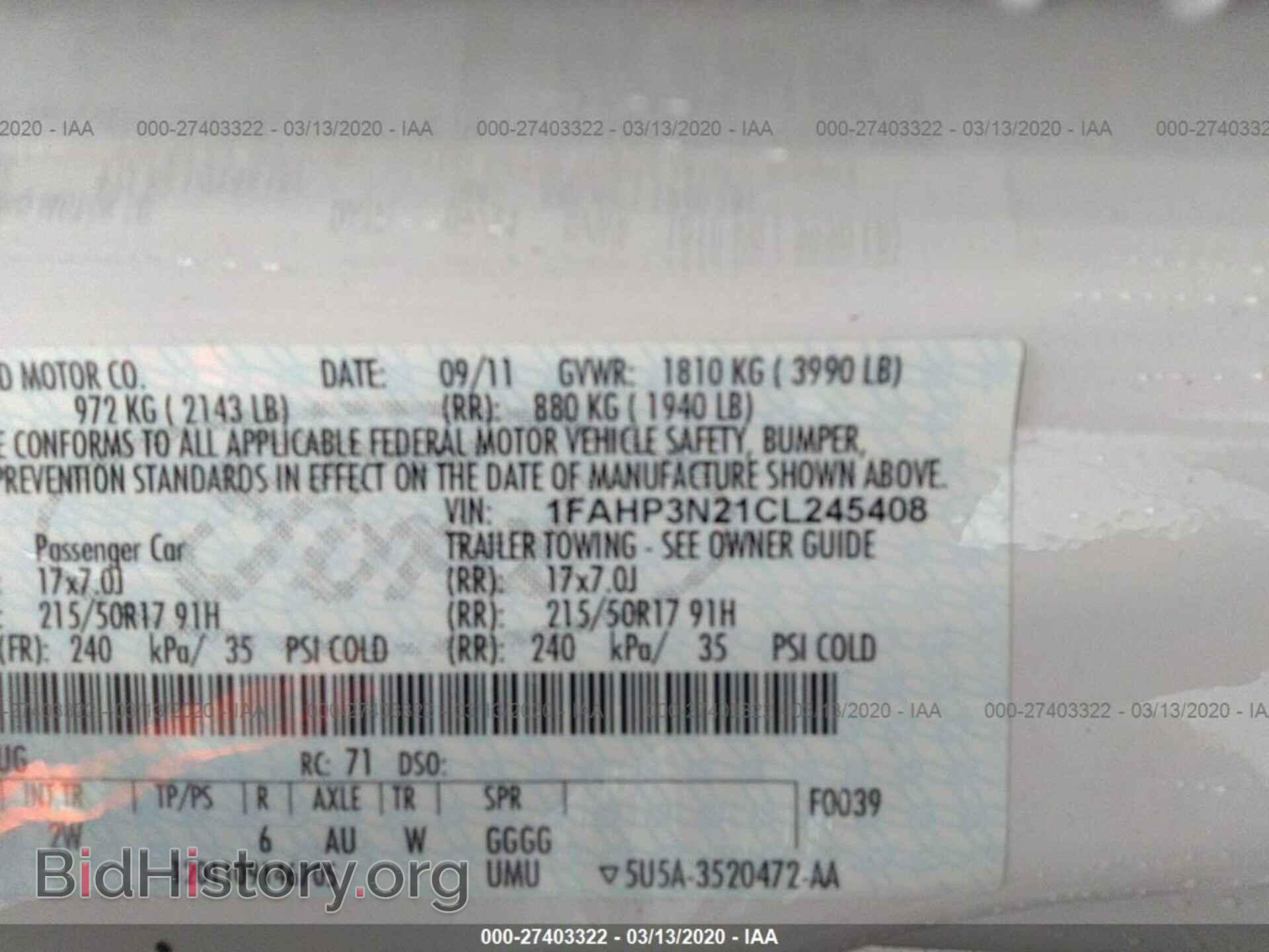 2012 FORD FOCUS - VIN: 1FAHP3N21CL245408 - Photo 9