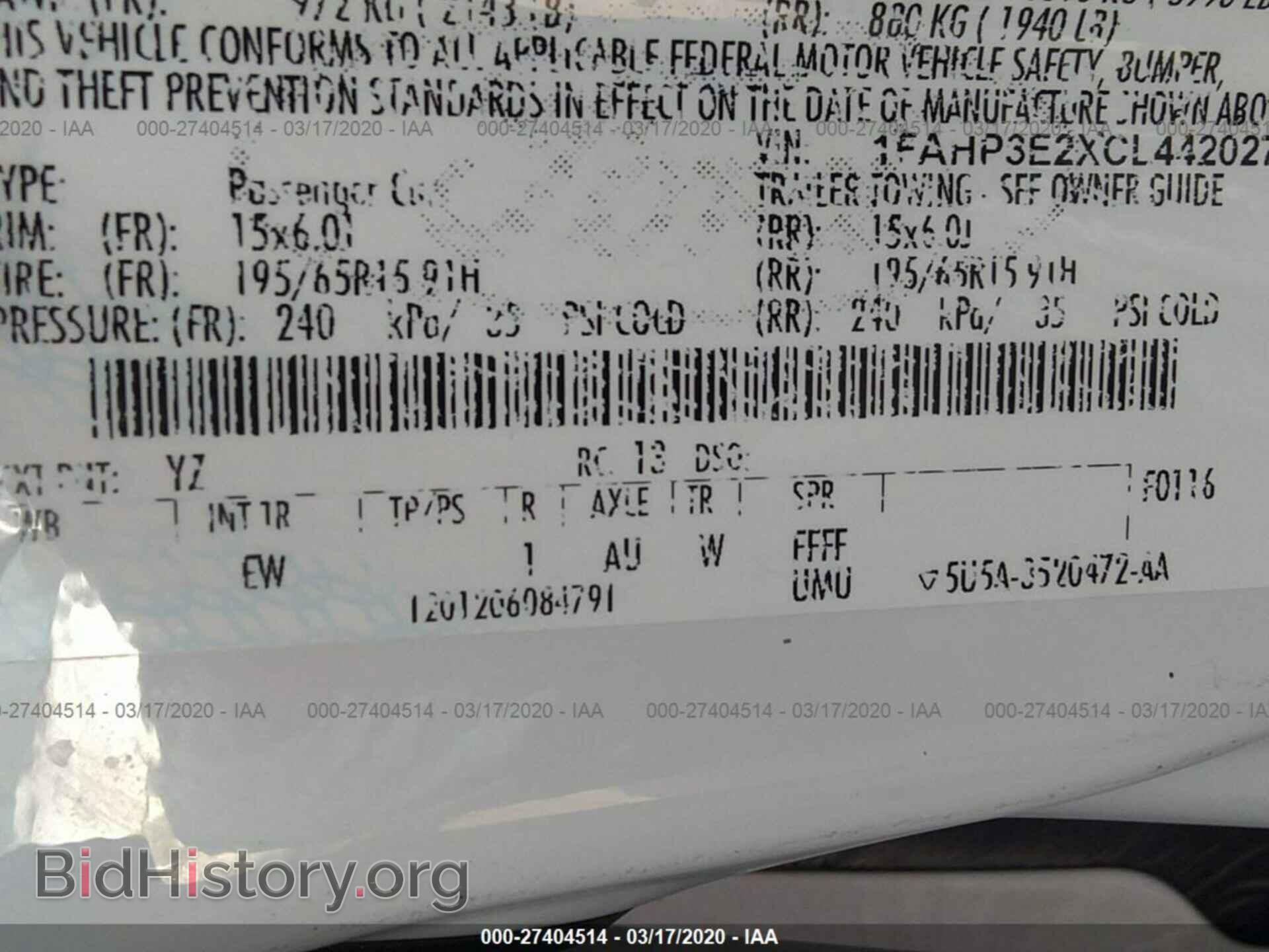 2012 FORD FOCUS - VIN: 1FAHP3E2XCL442027 - Photo 9