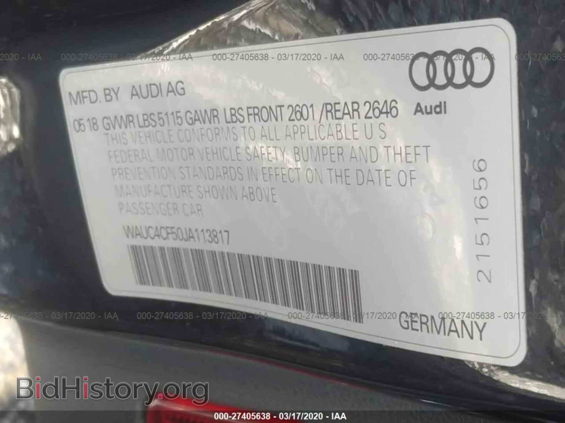 2018 AUDI S5 - VIN: WAUC4CF50JA113817 - Photo 9