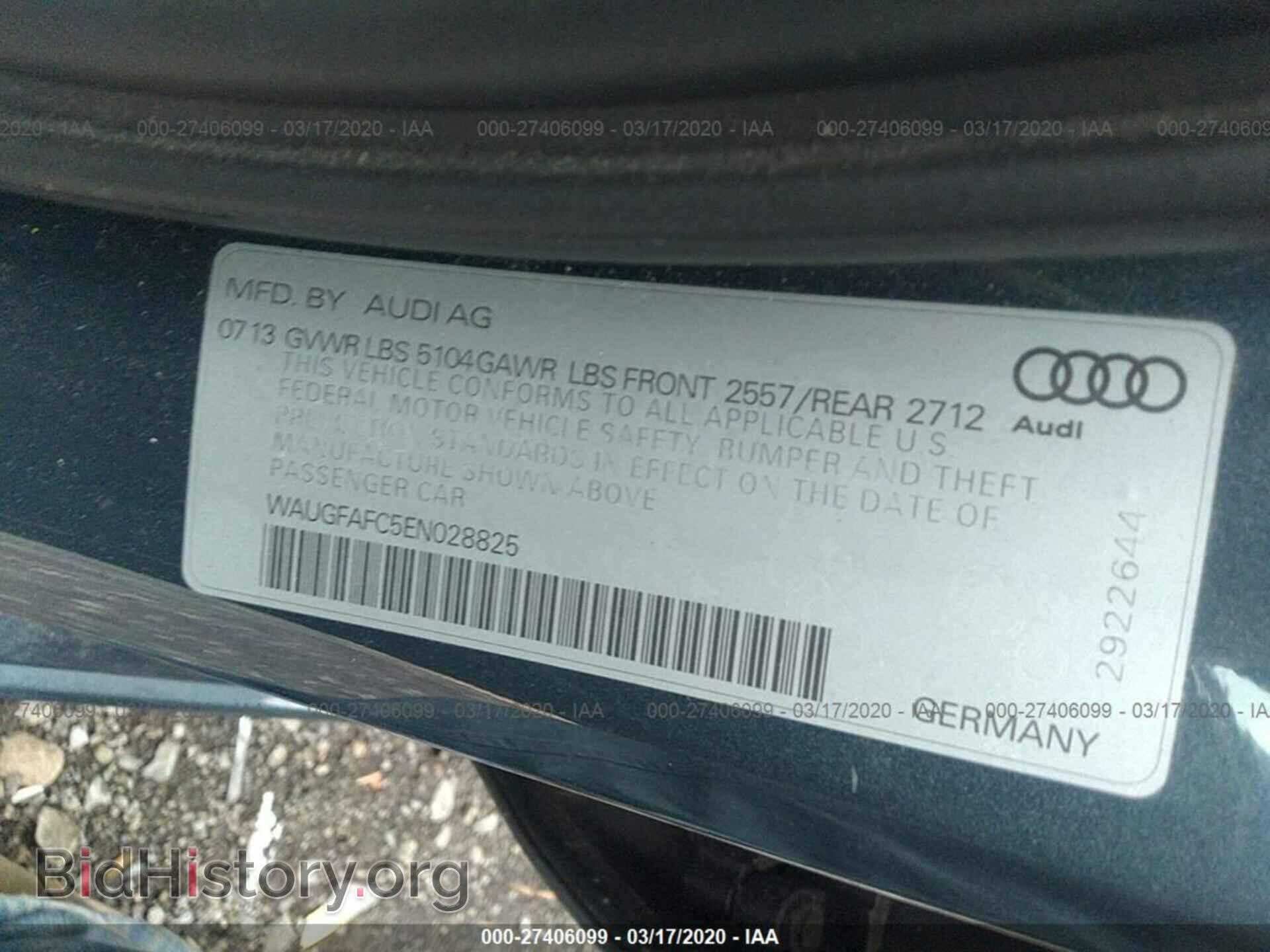 2014 AUDI A6 - VIN: WAUGFAFC5EN028825 - Фото 9