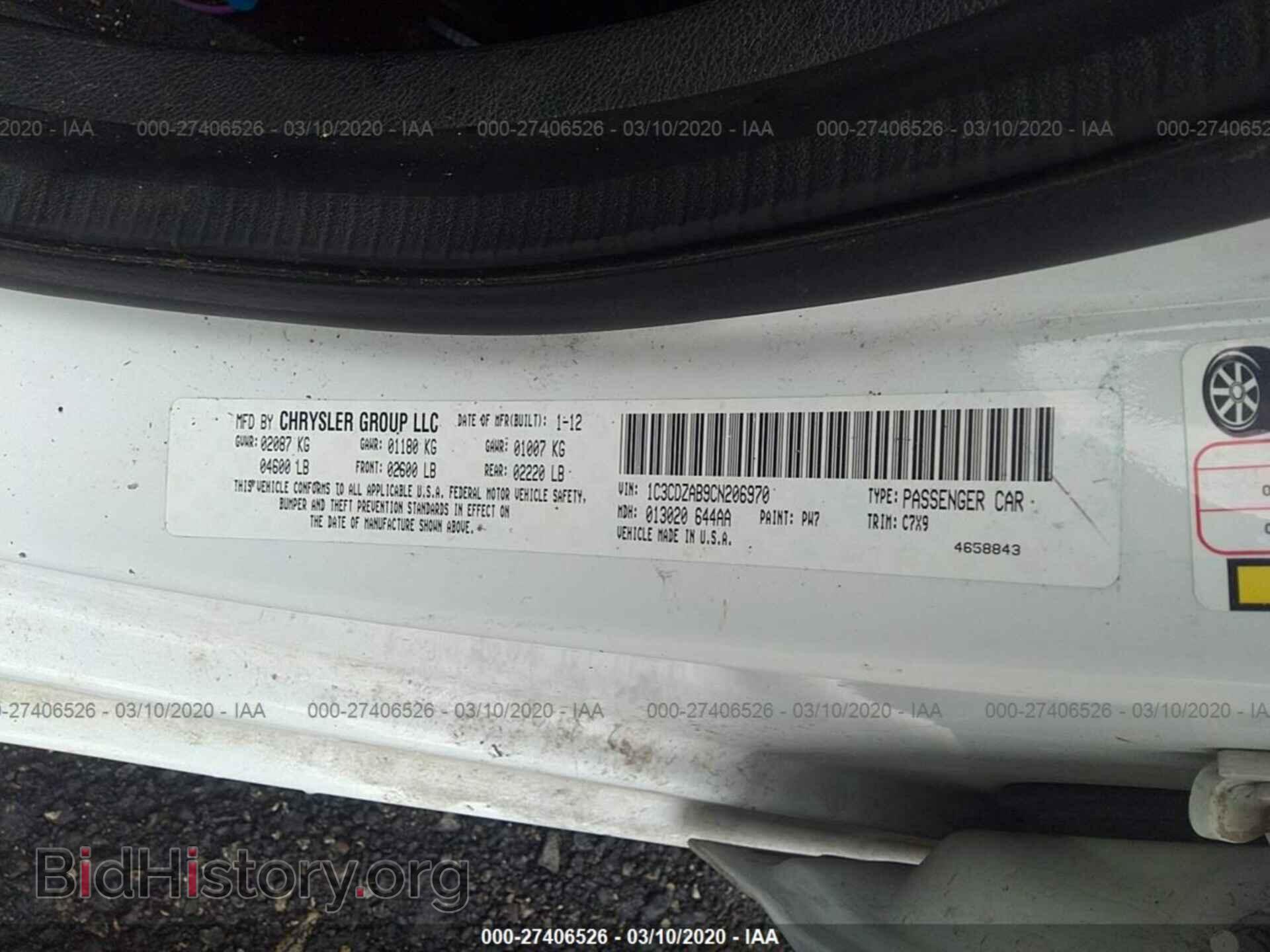 2012 DODGE AVENGER - VIN: 1C3CDZAB9CN206970 - Photo 9