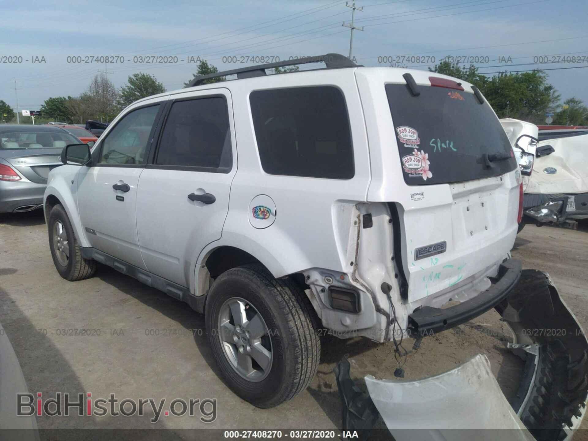 2008 FORD ESCAPE - VIN: 1FMCU03128KA02625 - Фото 3