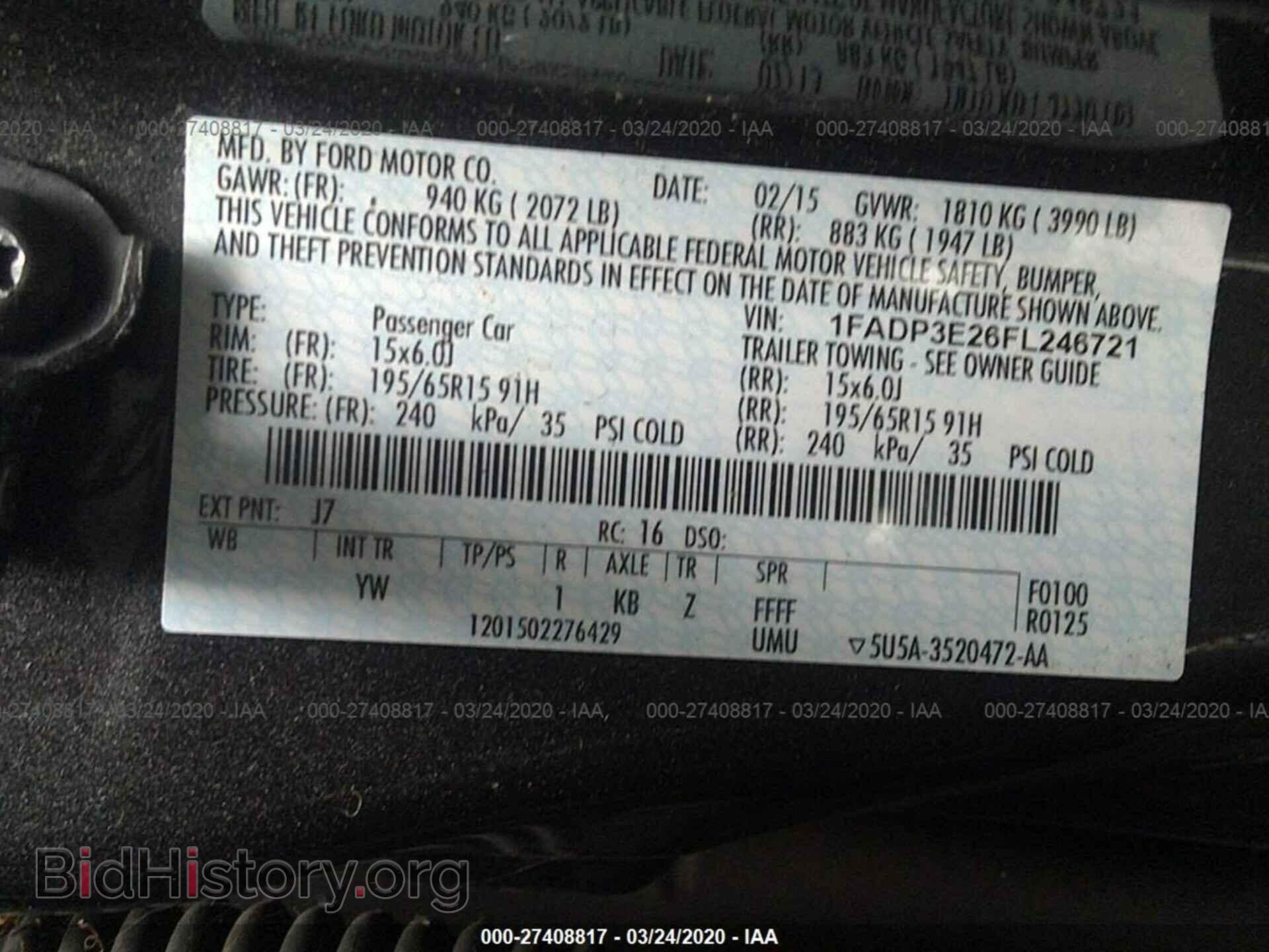 2015 FORD FOCUS - VIN: 1FADP3E26FL246721 - Photo 9