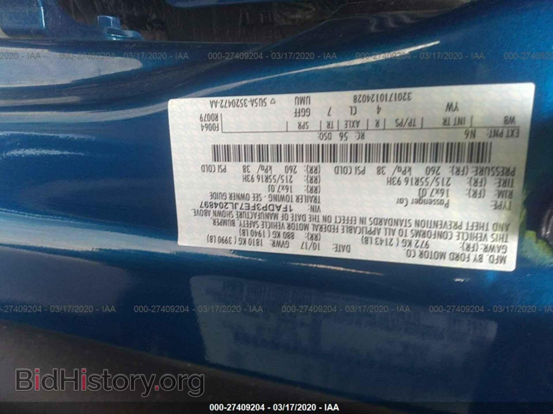 2018 FORD FOCUS - VIN: 1FADP3FE7JL204897 - Фото 9