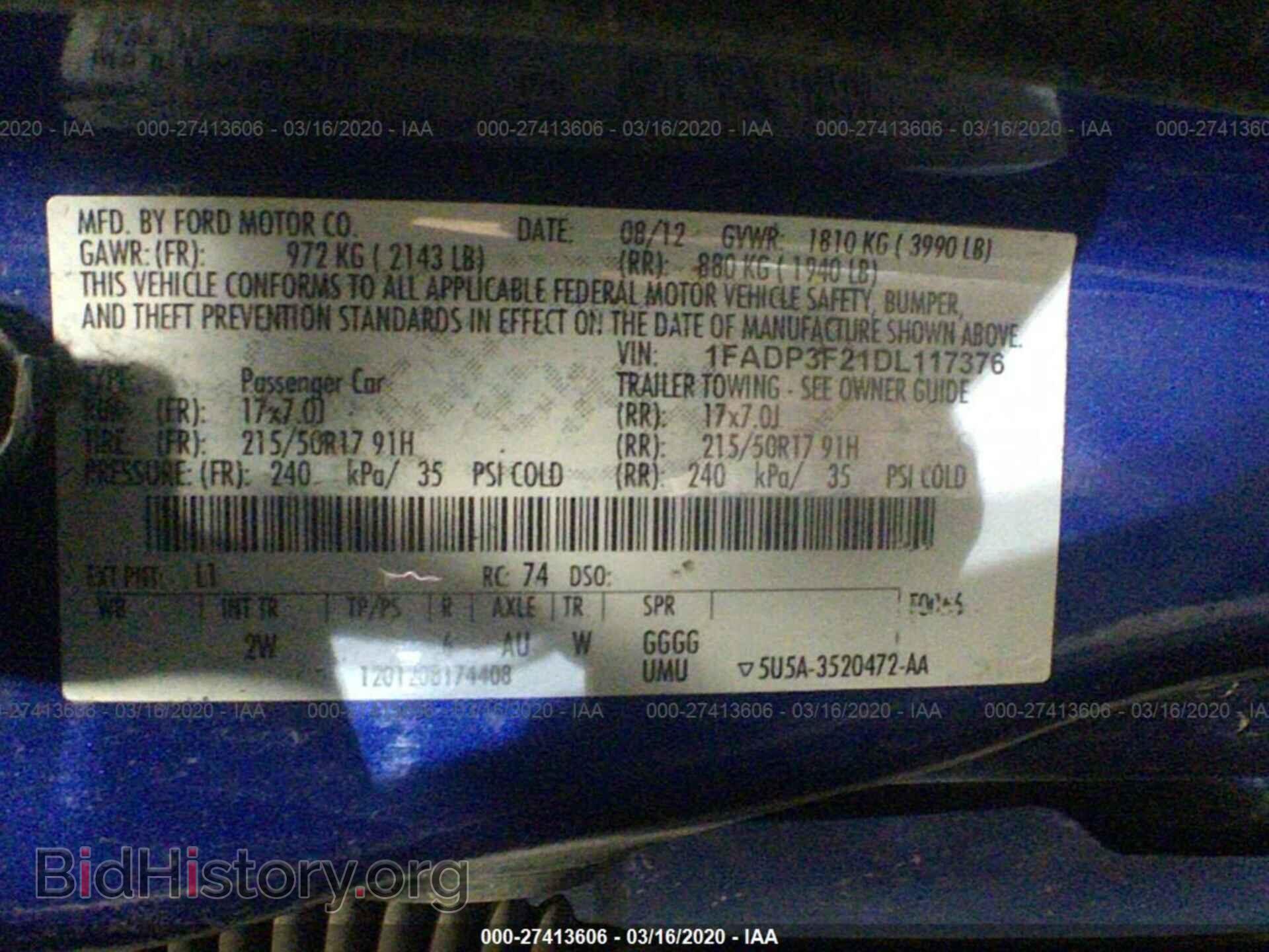 2013 FORD FOCUS - VIN: 1FADP3F21DL117376 - Photo 9