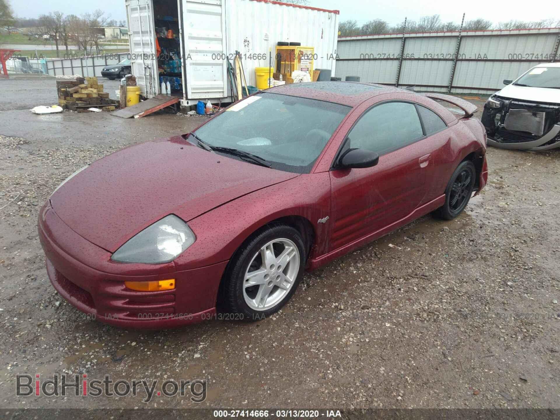 2001 MITSUBISHI ECLIPSE - VIN: 4A3AC54H31E093607 - Фото 2
