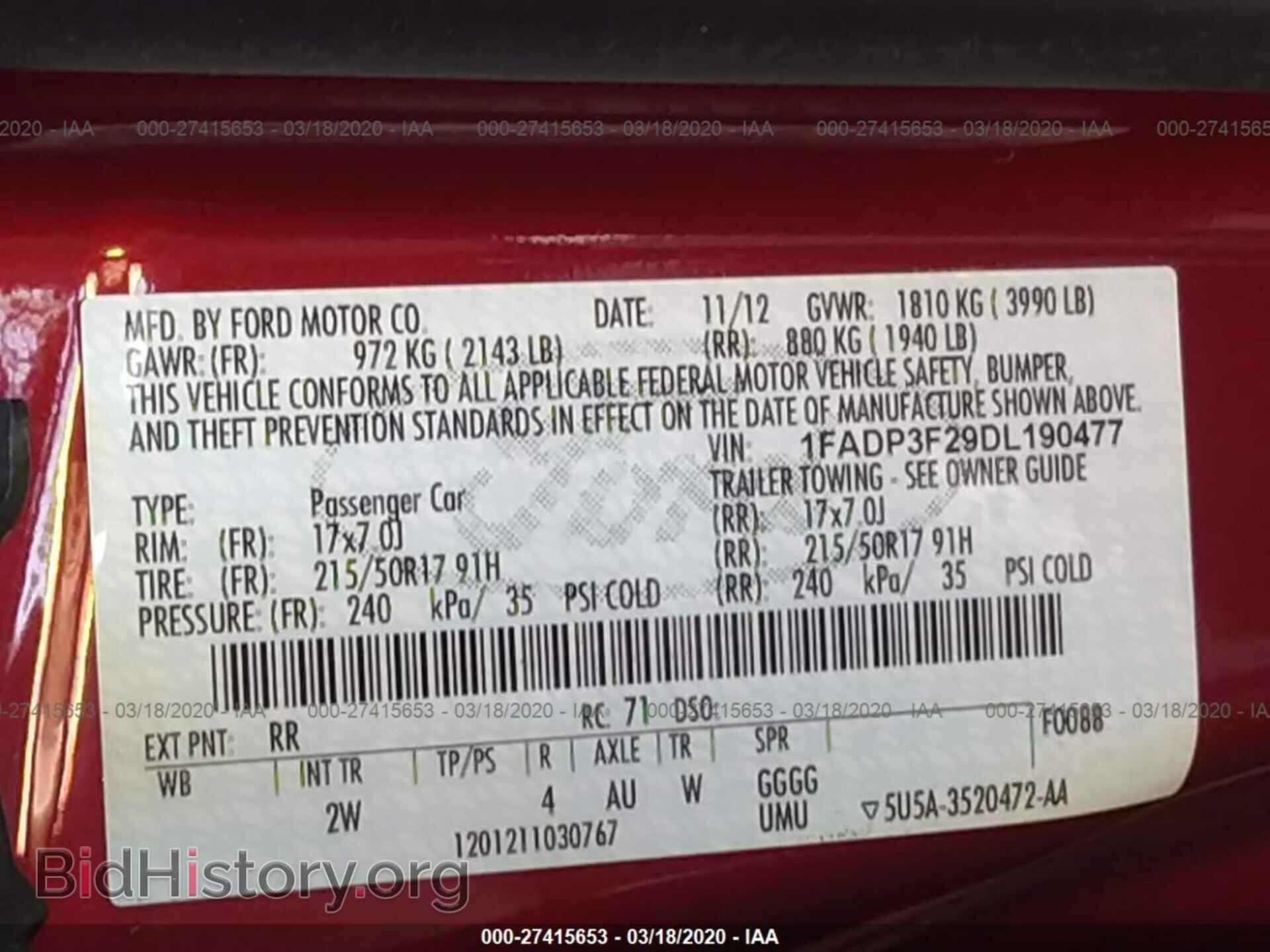 2013 FORD FOCUS - VIN: 1FADP3F29DL190477 - Photo 9
