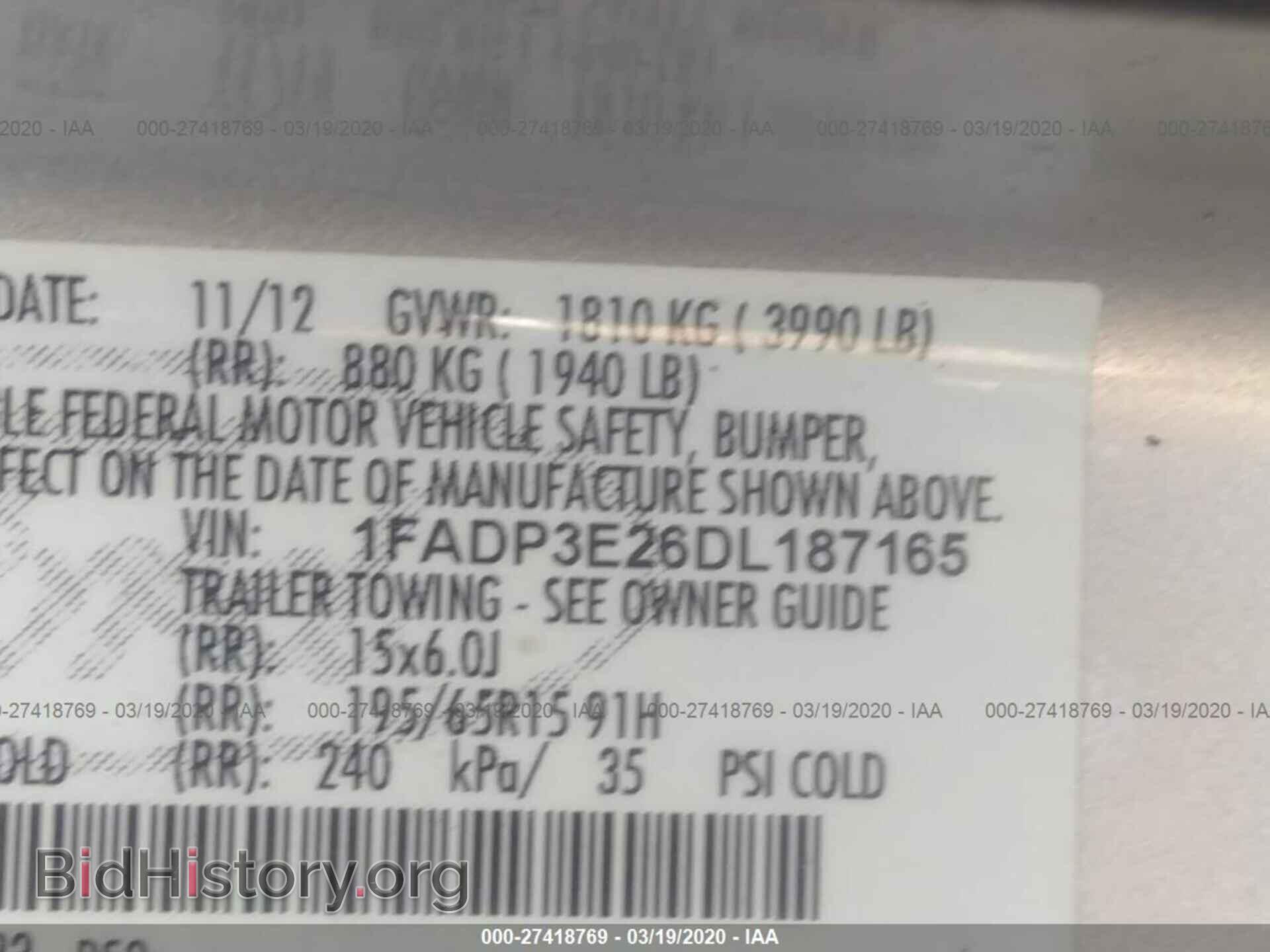2013 FORD FOCUS - VIN: 1FADP3E26DL187165 - Photo 9