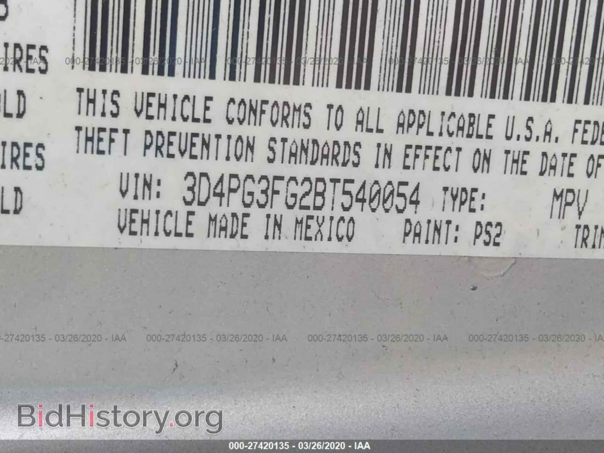 2011 DODGE JOURNEY - VIN: 3D4PG3FG2BT540054 - Photo 9