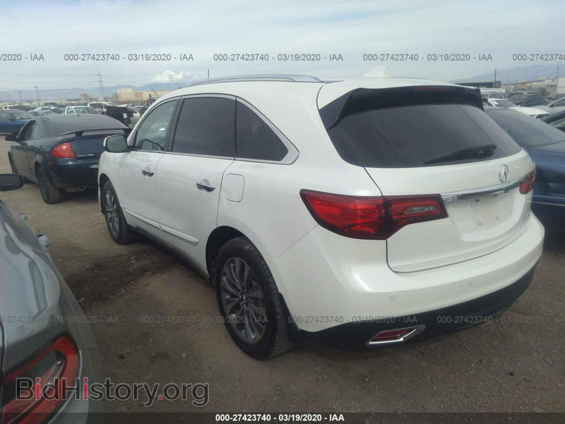 2014 ACURA MDX - VIN: 5FRYD4H84EB027640 - Фото 3