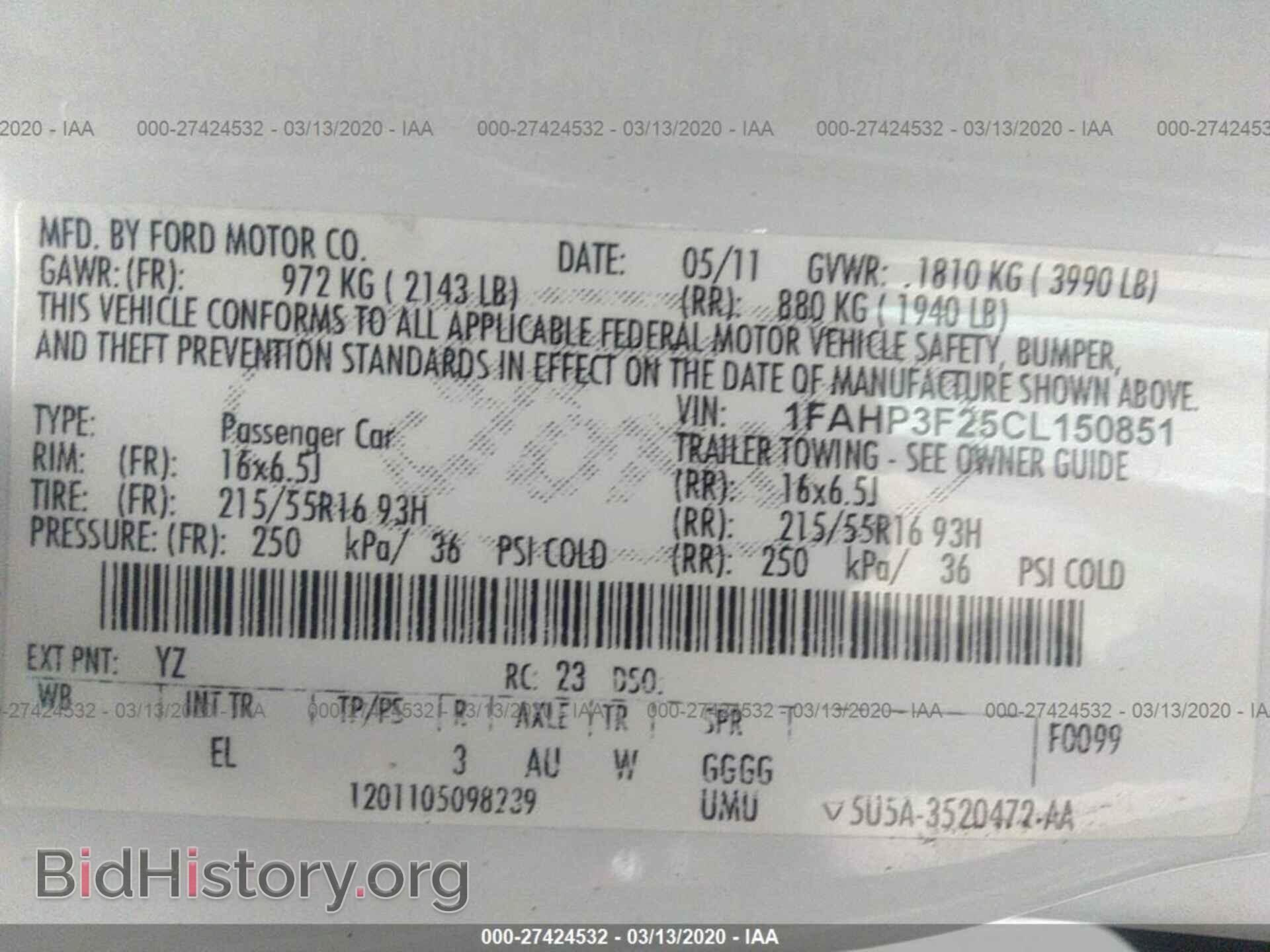 2012 FORD FOCUS - VIN: 1FAHP3F25CL150851 - Photo 9
