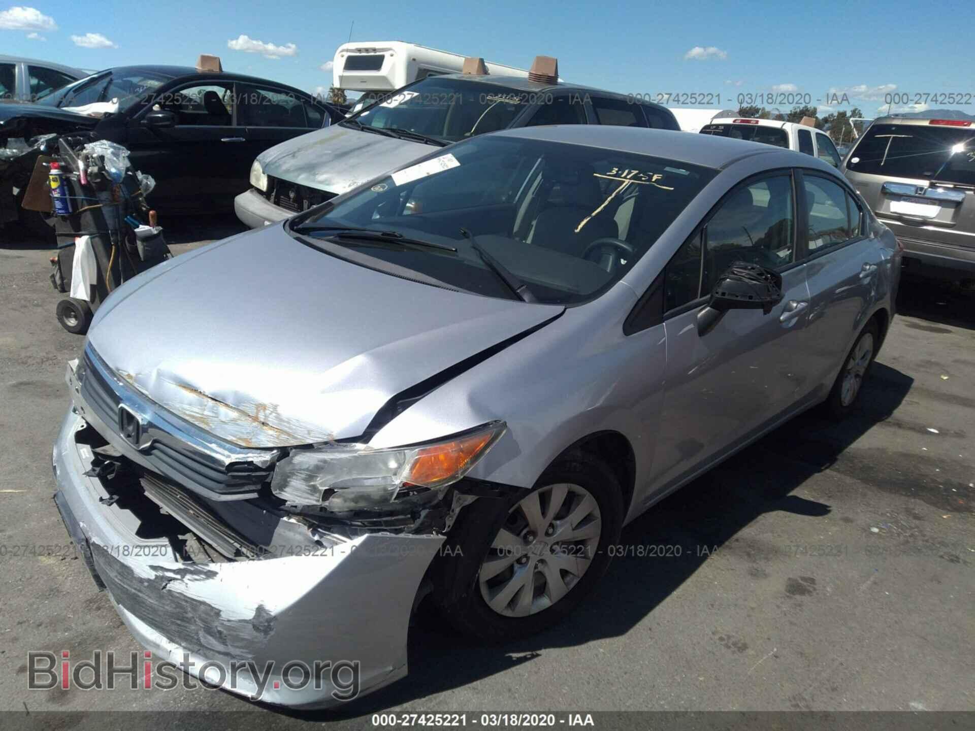 2012 HONDA CIVIC - VIN: 19XFB2F50CE349559 - Фото 2