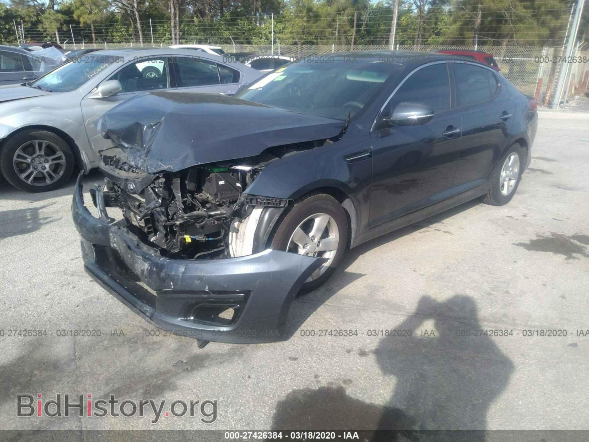2015 KIA OPTIMA - VIN: KNAGM4A74F5540630 - Фото 2