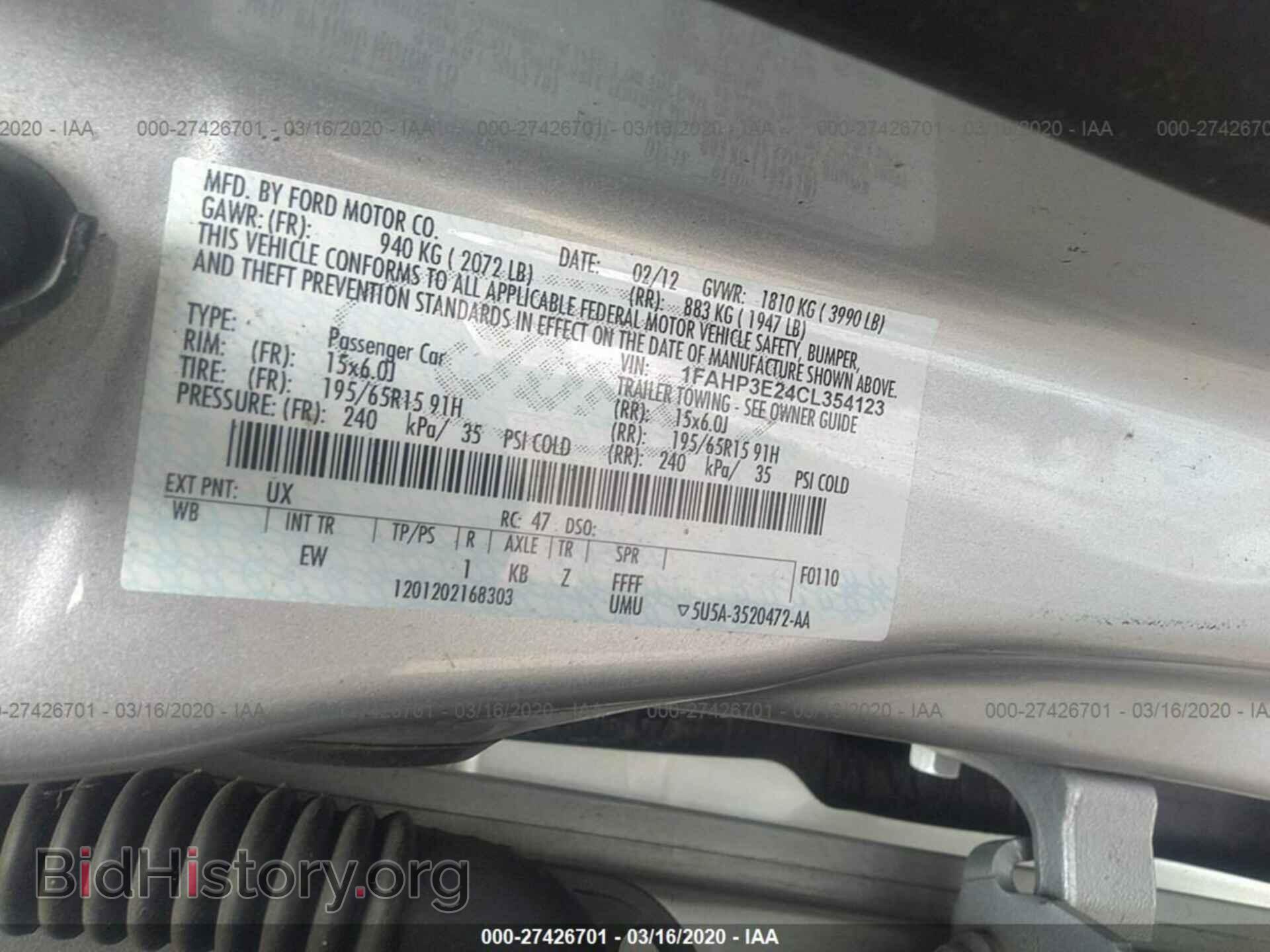 2012 FORD FOCUS - VIN: 1FAHP3E24CL354123 - Photo 9