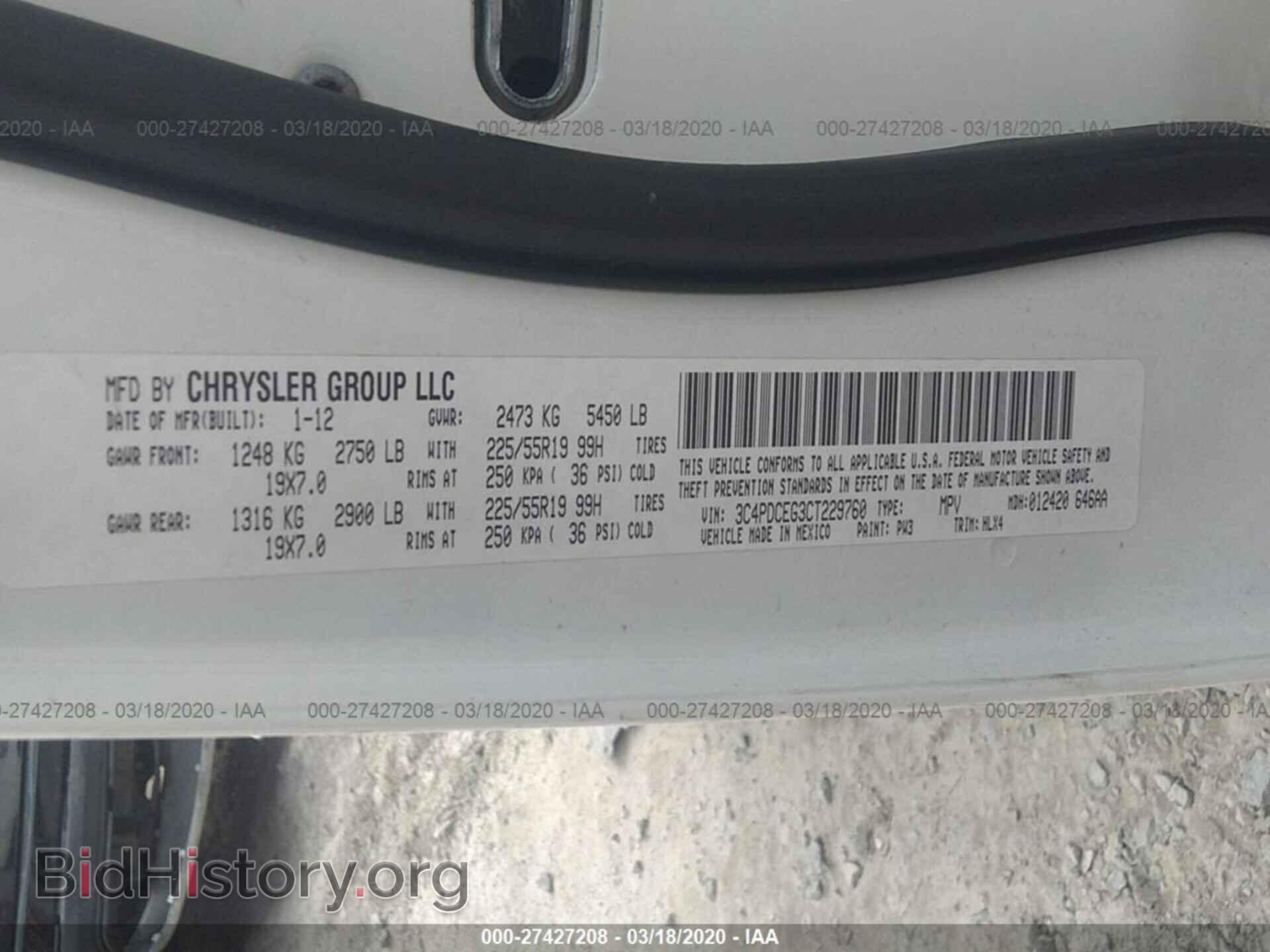 2012 DODGE JOURNEY - VIN: 3C4PDCEG3CT229760 - Photo 9