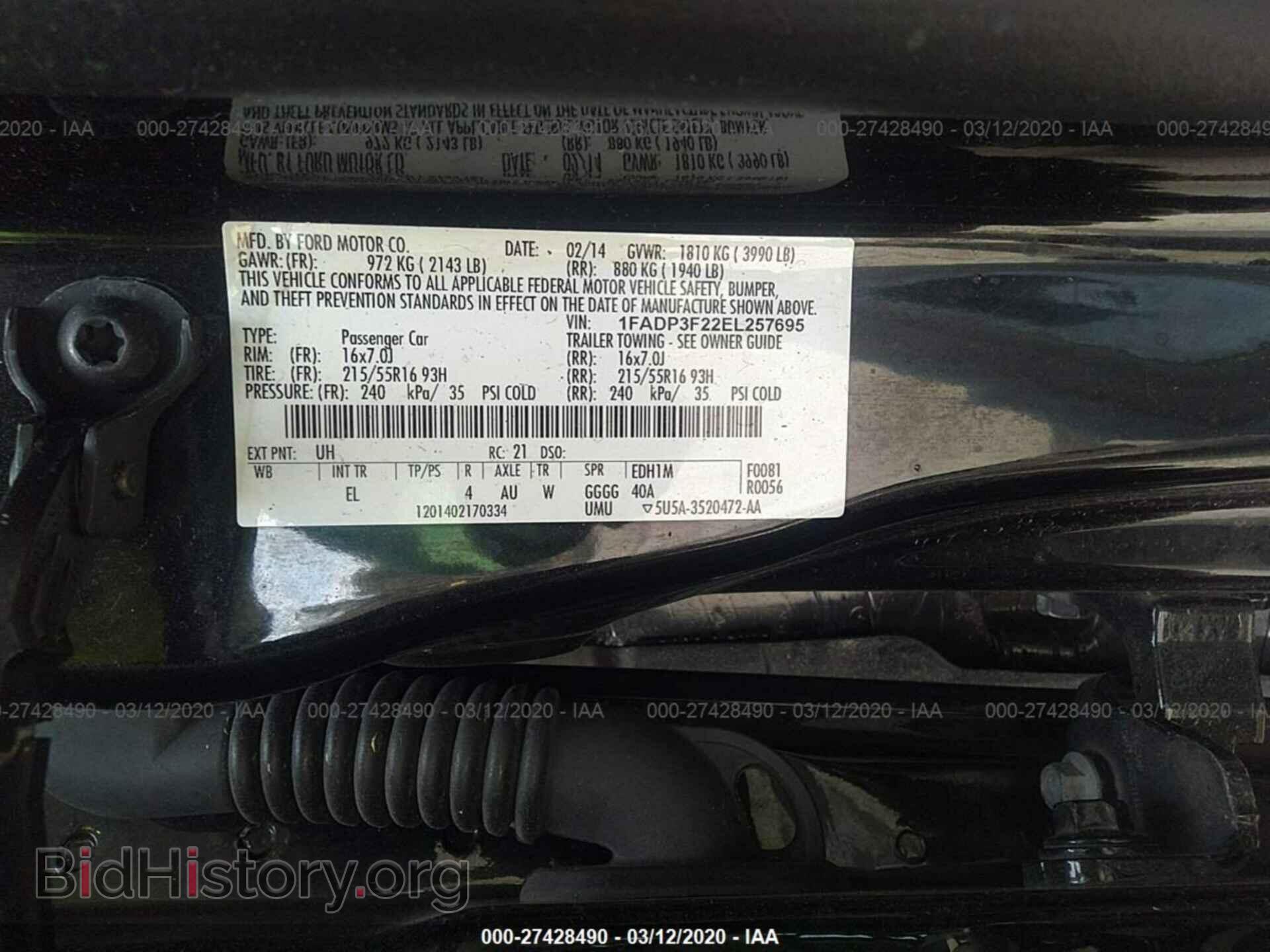 2014 FORD FOCUS - VIN: 1FADP3F22EL257695 - Photo 9