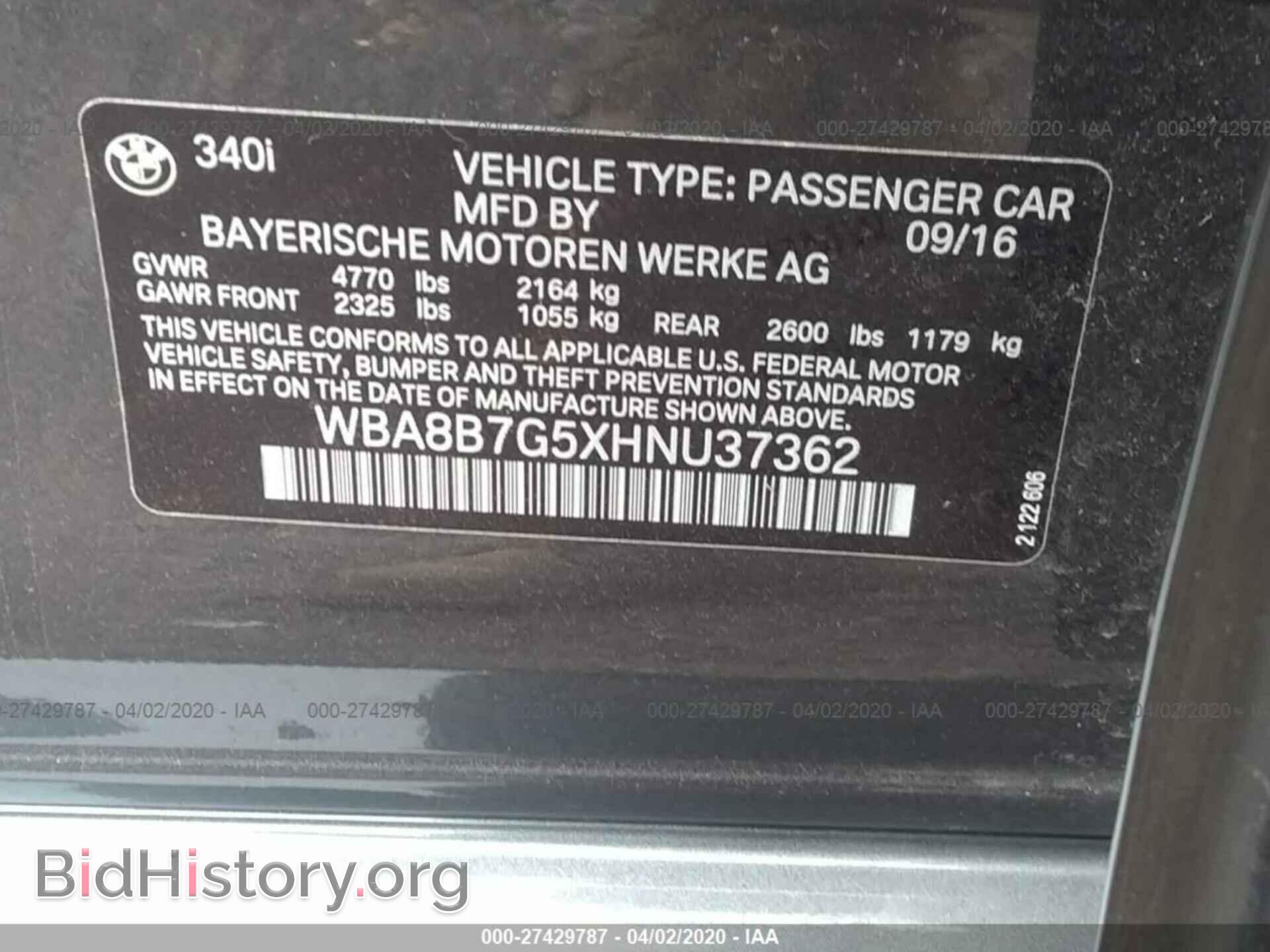 2017 BMW 340 (VIN WBA8B7G5XHNU37362) — фото 9 из 11