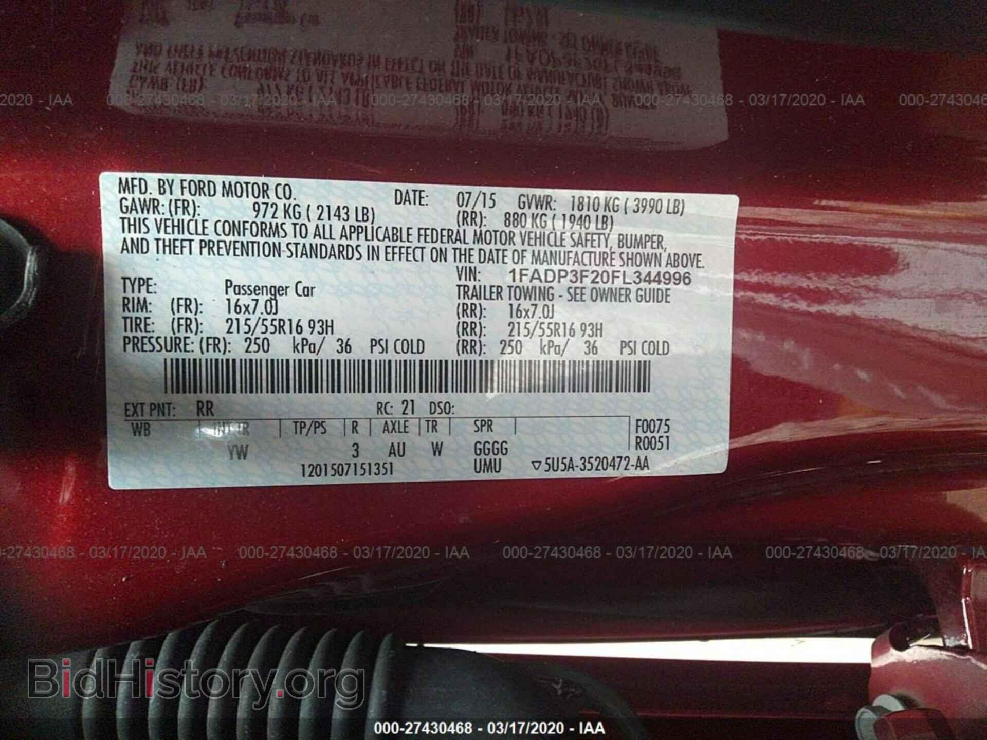 2015 FORD FOCUS - VIN: 1FADP3F20FL344996 - Photo 9