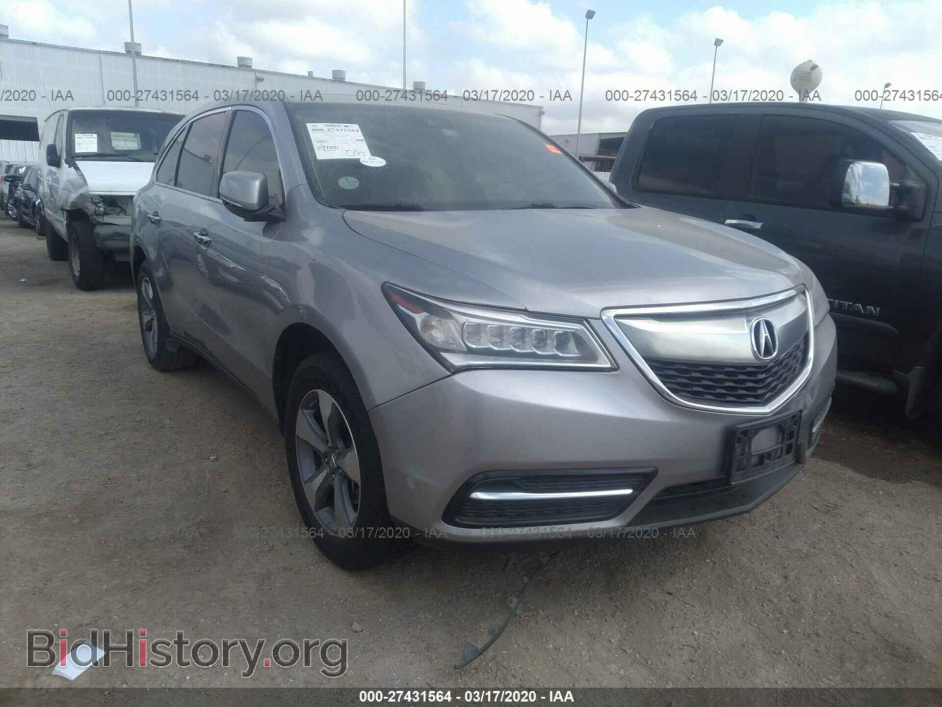 Photo 5FRYD3H20GB012979 - ACURA MDX 2016