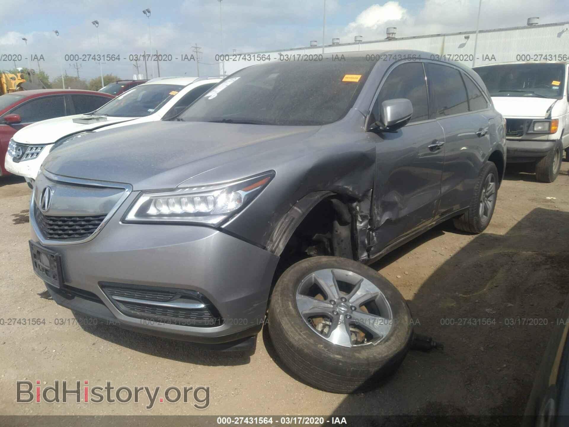 2016 ACURA MDX - VIN: 5FRYD3H20GB012979 - Фото 2